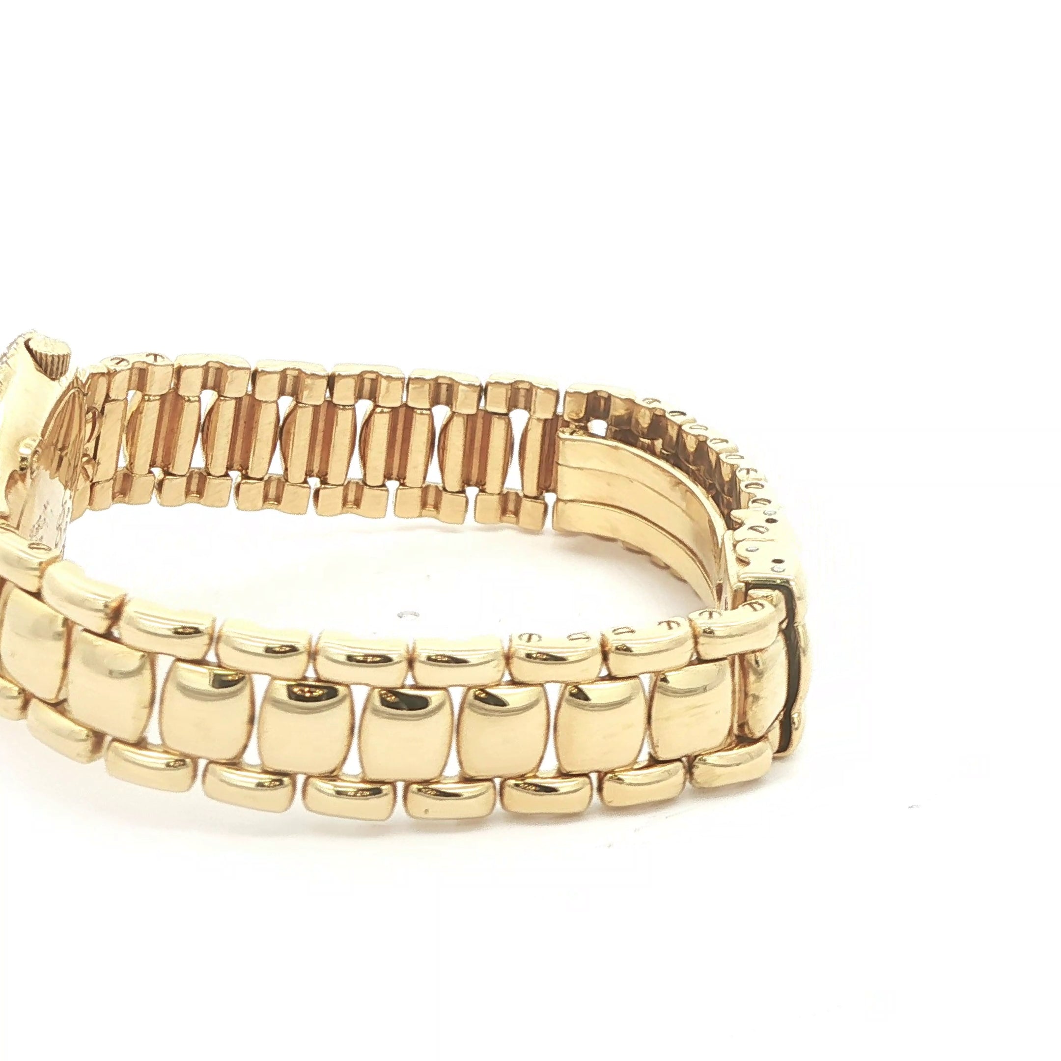 Estate Vintage Ebel Beluga 18K Yellow Gold Diamond Mother of Pearl Dial Watch Circa 1990s