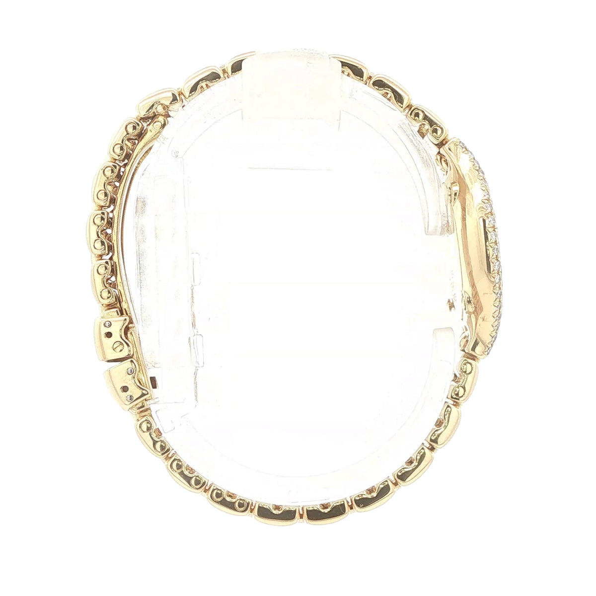 Vintage 1990s Ebel Beluga 18K Yellow Gold Diamond Mother-of-Pearl 24mm Estate Watch