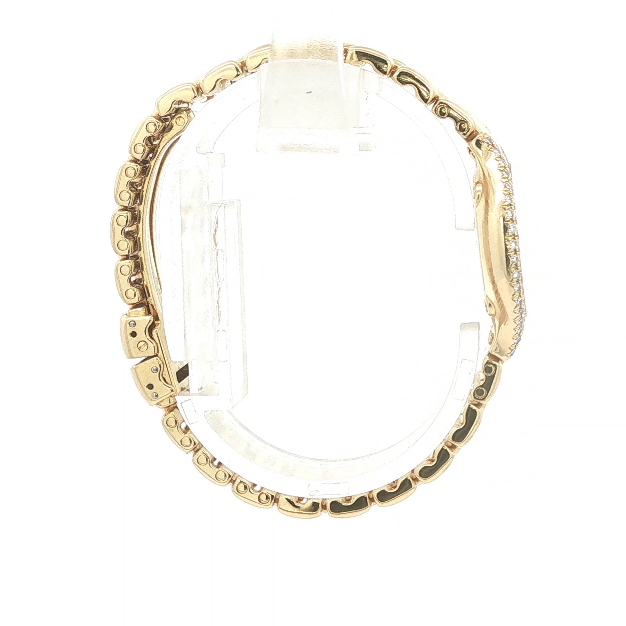 Estate Vintage Ebel Beluga 18K Yellow Gold Diamond Mother of Pearl Dial Watch Circa 1990s