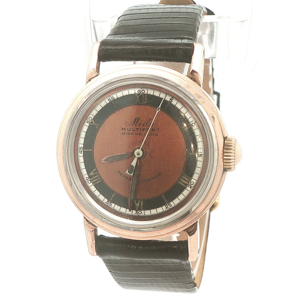 Estate c. 1940s–1950s Mido Multifort Grand Luxe Automatic Watch 31mm