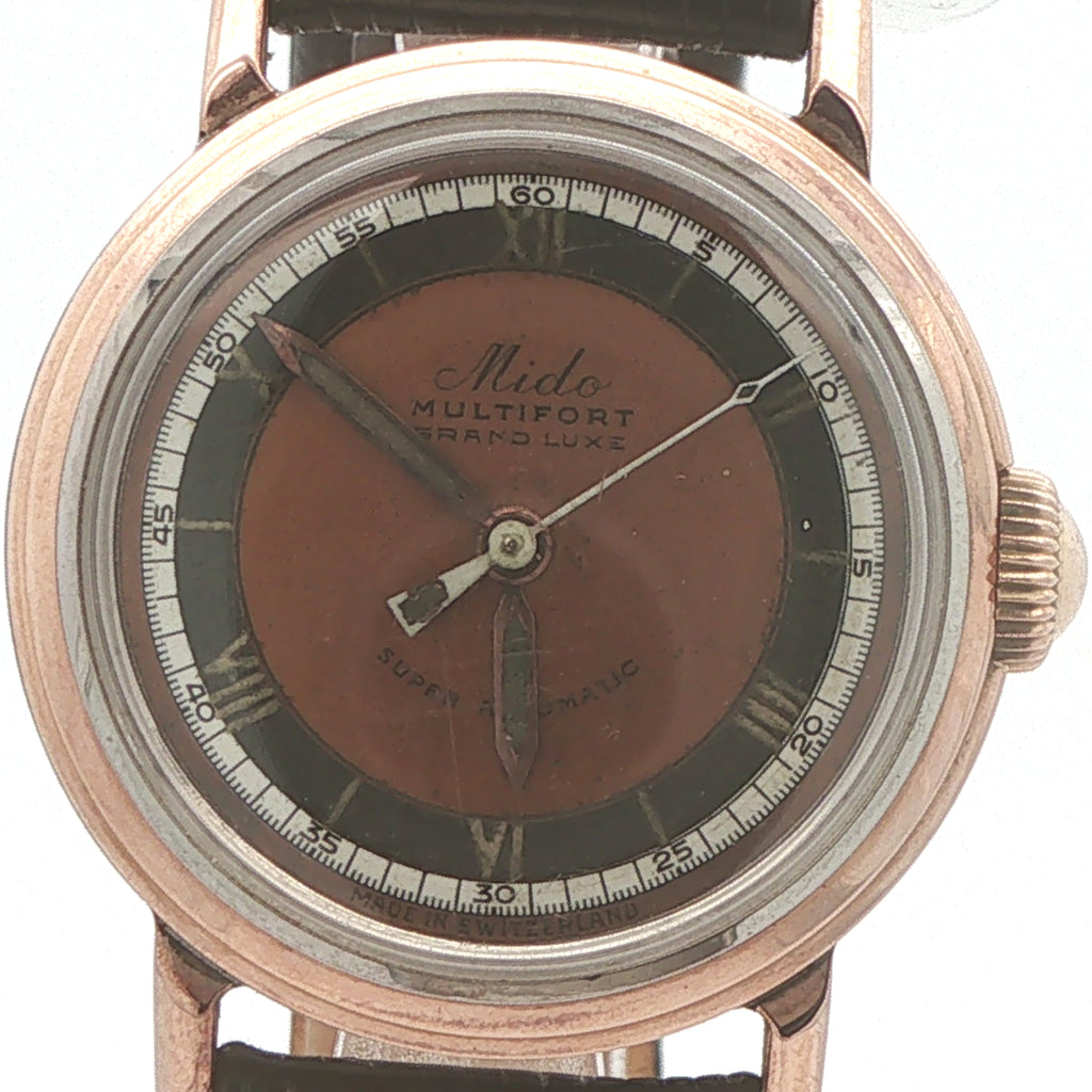 Estate Mido Multifort Grand Luxe Automatic, Ref. 220, Two-Tone Dial, Circa 1940s–1950s