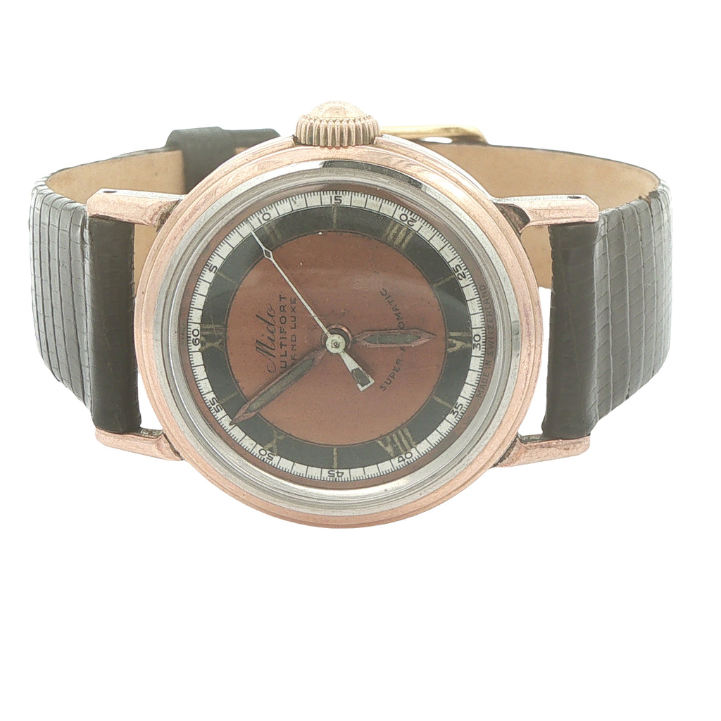 Estate Mido Multifort Grand Luxe Automatic, Ref. 220, Two-Tone Dial, Circa 1940s–1950s