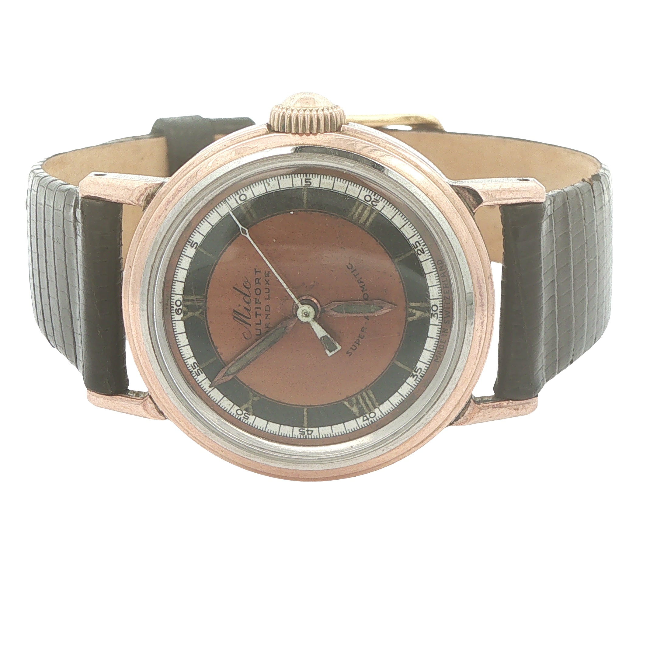 Estate Mido Multifort Grand Luxe Automatic, Ref. 220, Two-Tone Dial, Circa 1940s–1950s