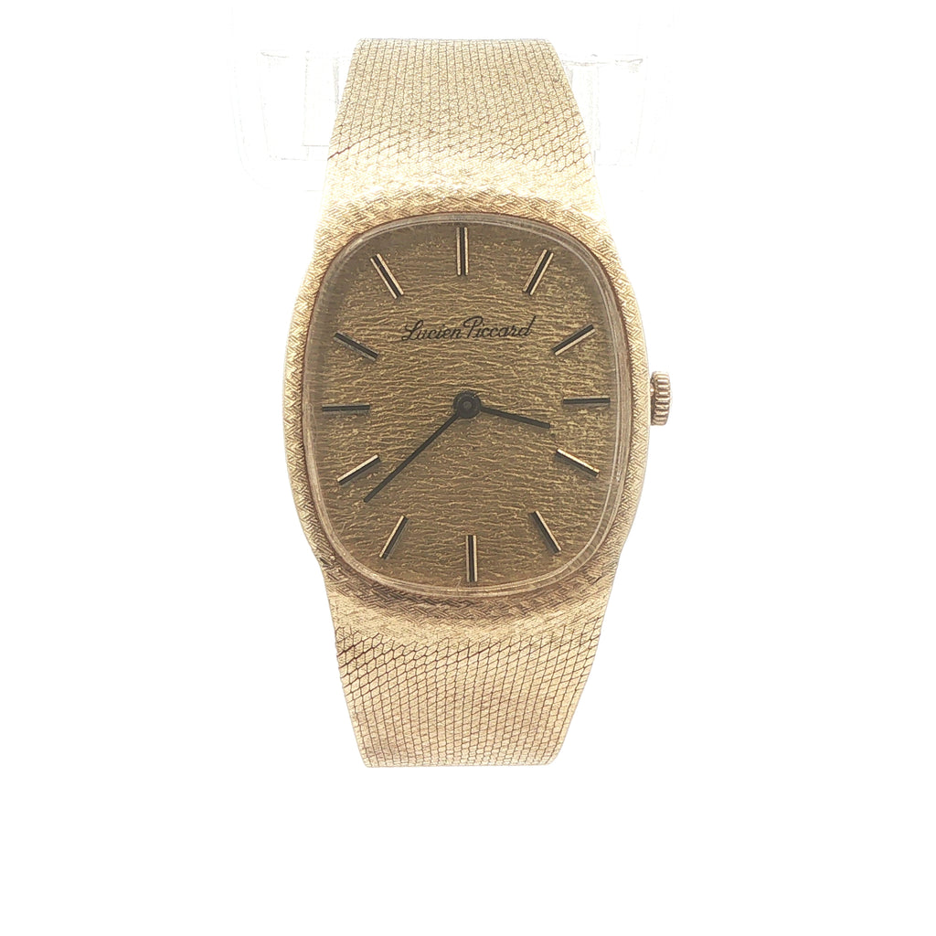 1970s Estate Lucien Piccard 14K Yellow Gold Case Manual-Wind Watch