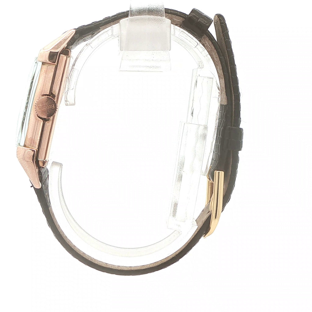1946 Vintage Estate Bulova 14K Rose Gold-Filled Rectangular Watch – 21mm