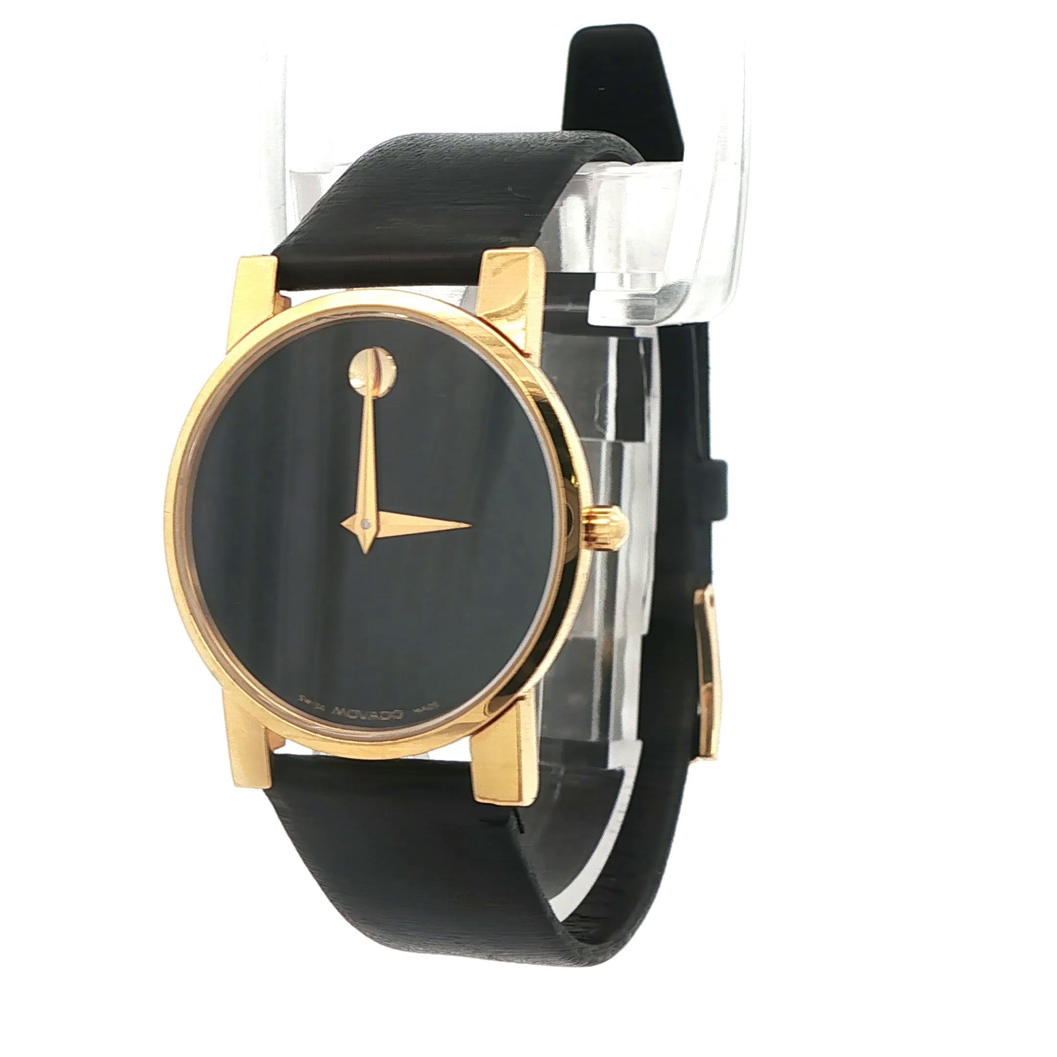 Estate Yellow Gold Plated Movado Museum Classic