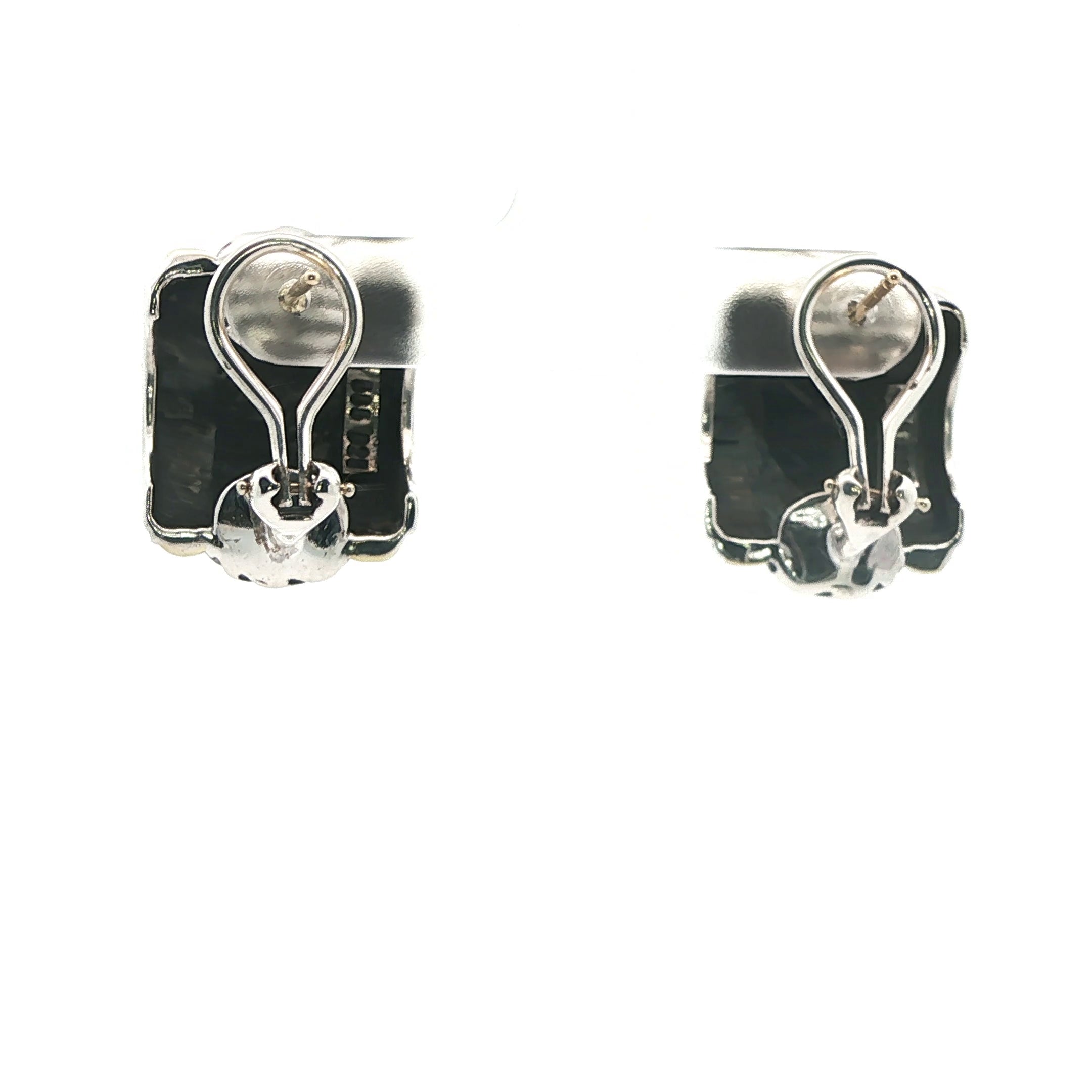 14k Yellow Gold with Sterling Silver David Yurman Twisted Stud Earrings