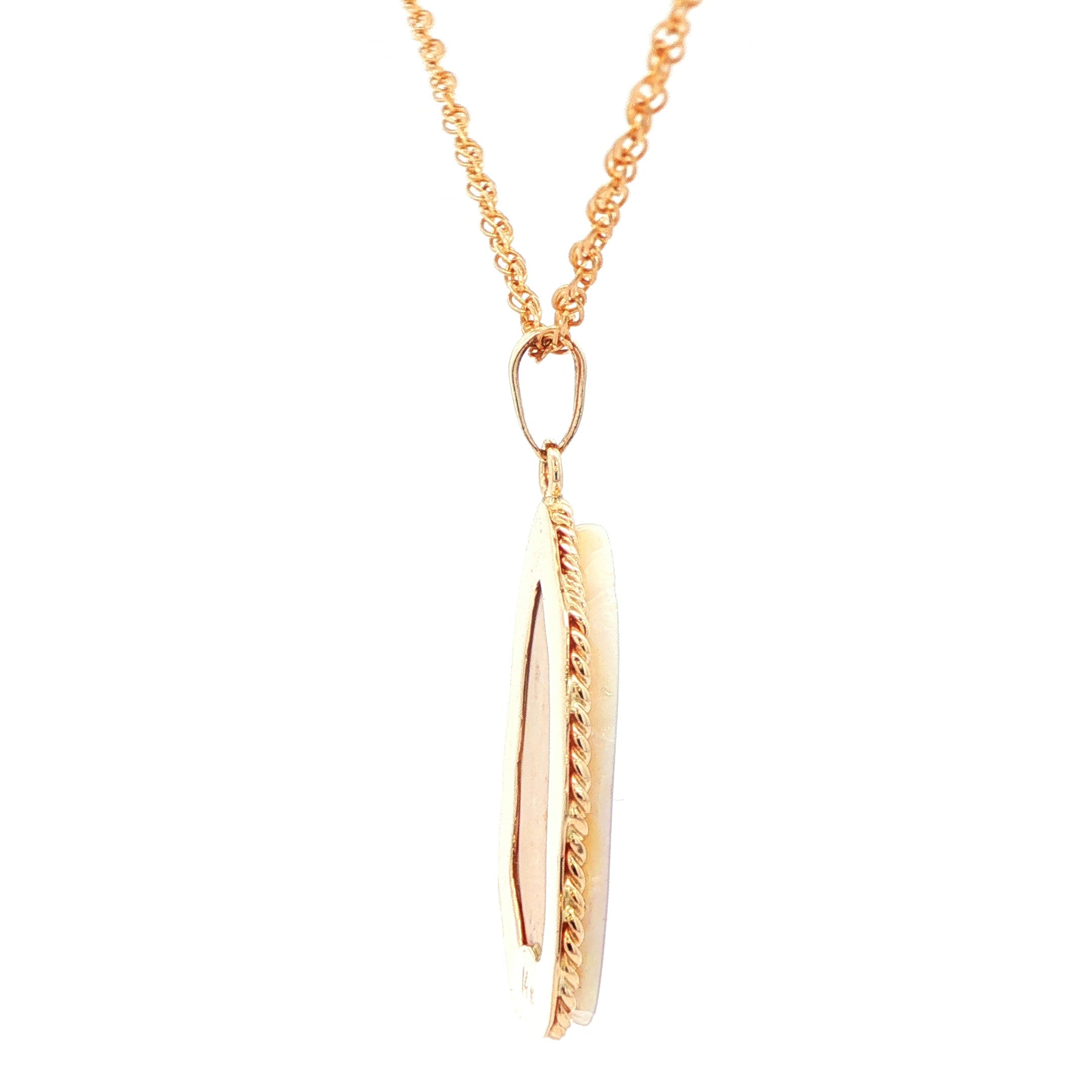 14K Opal Pendant with Gold Frame