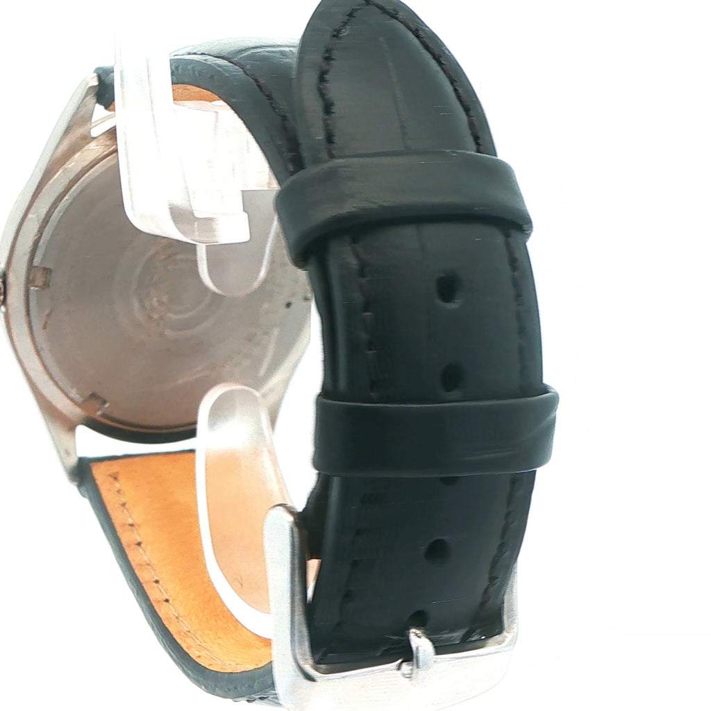 Seiko Titanium 50M Men's Watch-Blue Dial,Day-Date Leather band