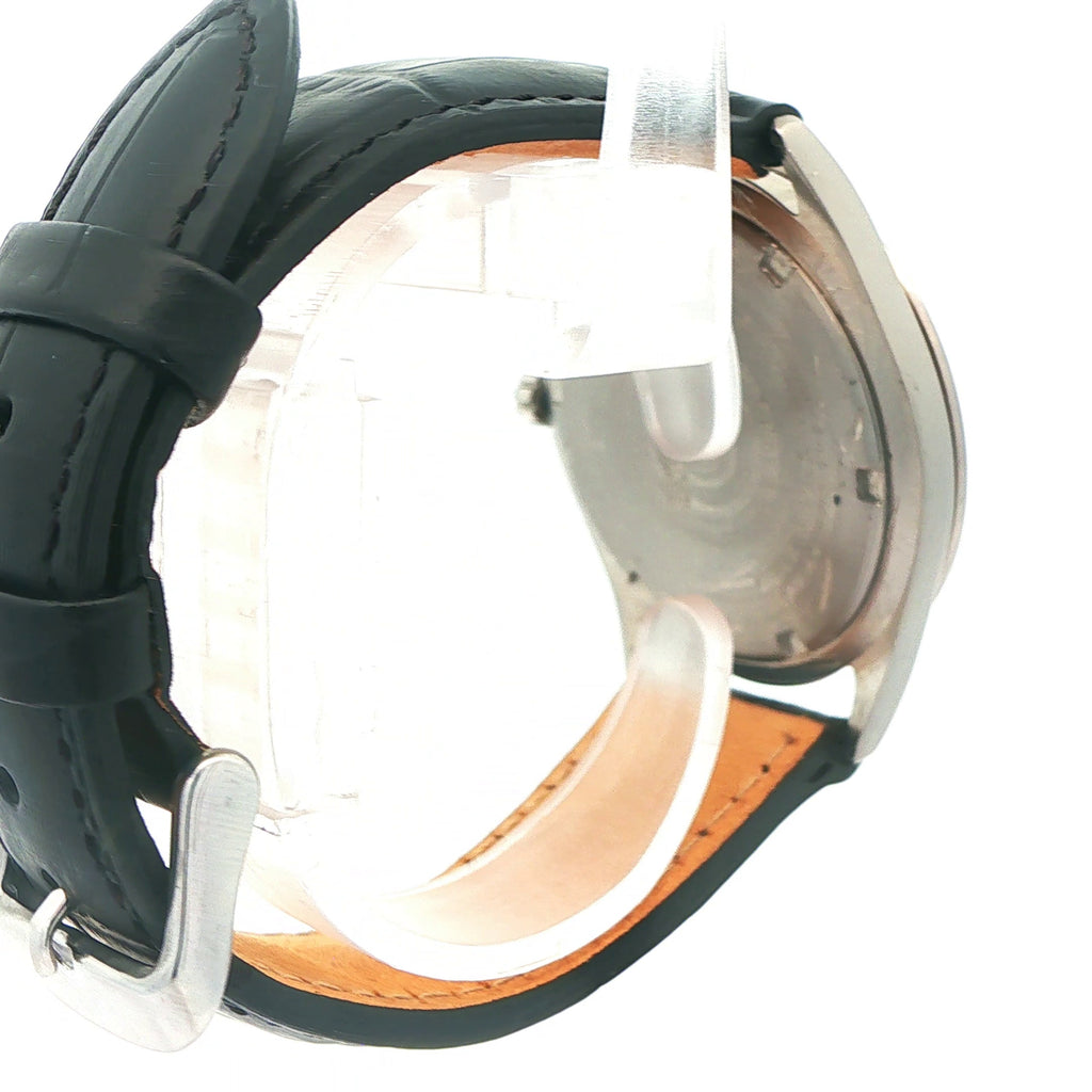 Seiko Titanium 50M Men's Watch-Blue Dial,Day-Date Leather band