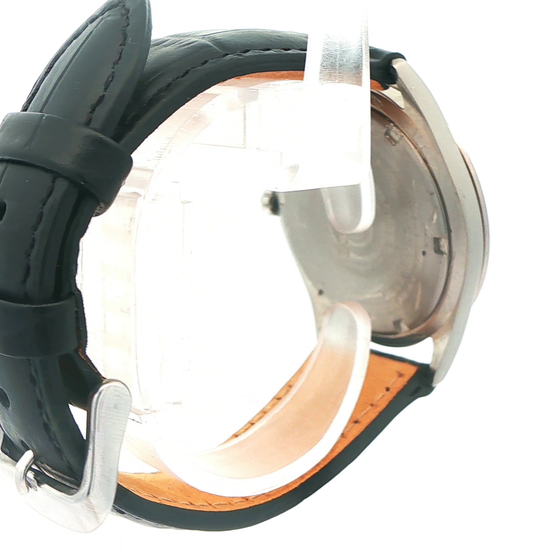 Seiko Titanium 50M Men's Watch-Blue Dial,Day-Date Leather band