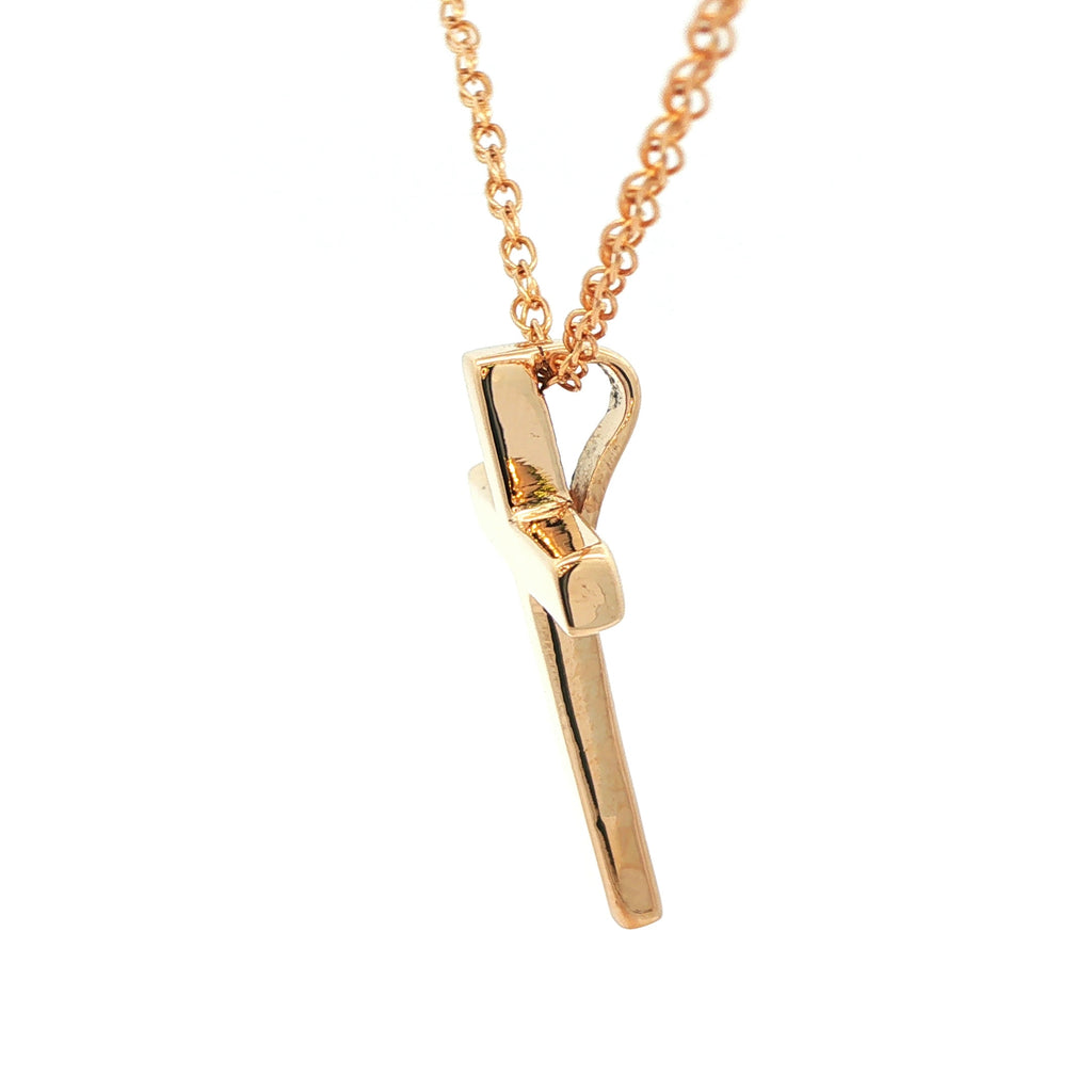 14K Yellow Gold Estate Solid Cross