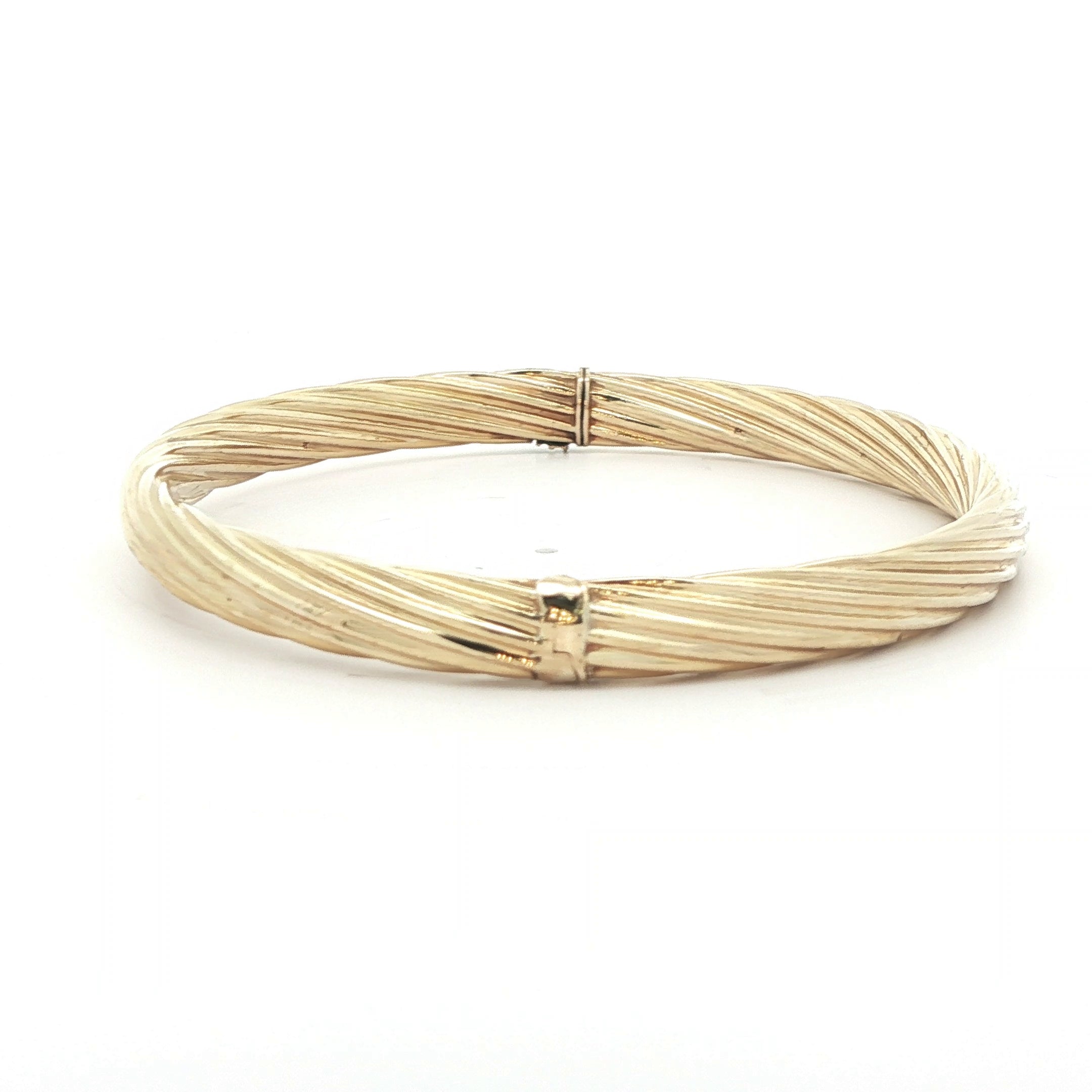 14k Yellow Gold 1990s Twisted Multi-Rope Bangle