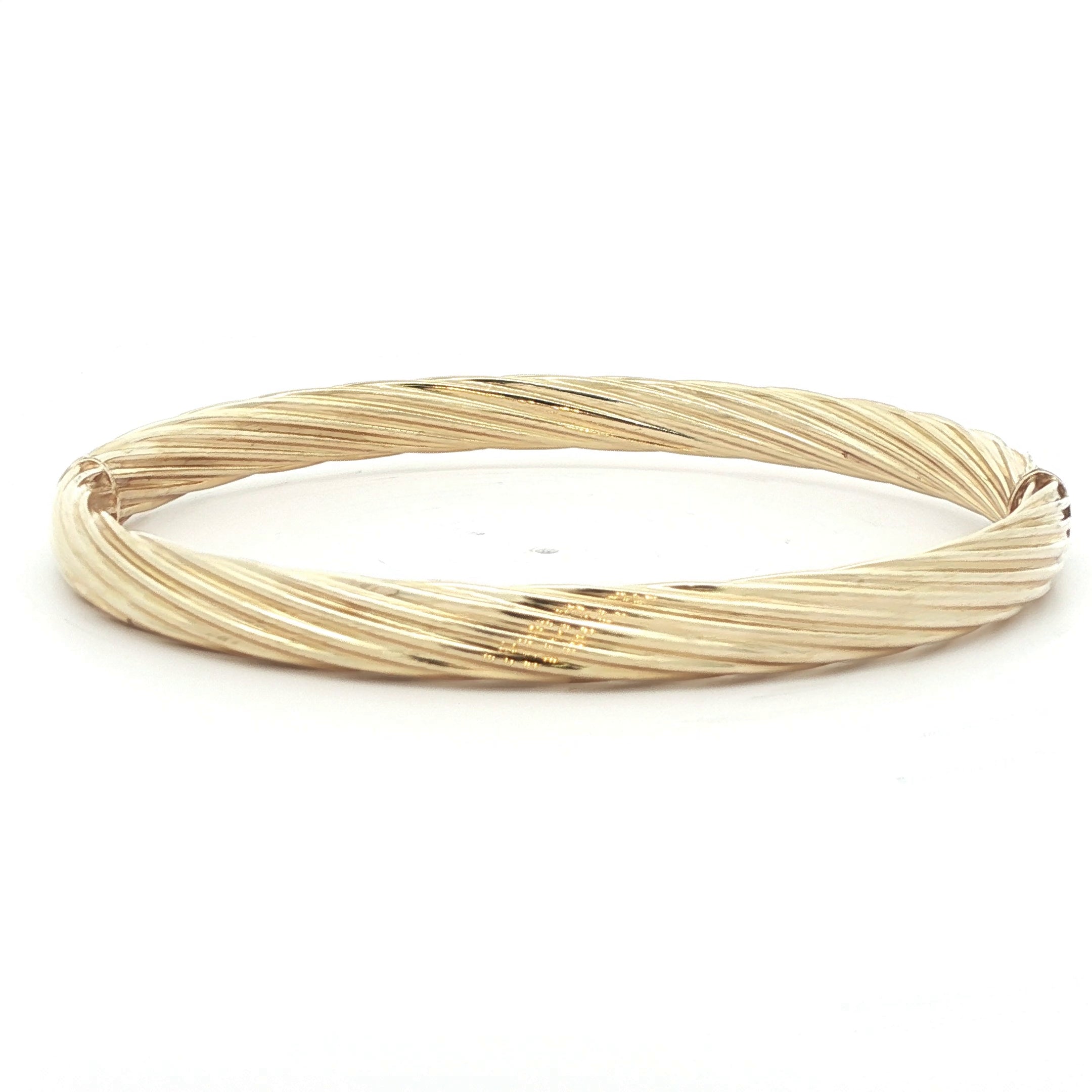 14k Yellow Gold 1990s Twisted Multi-Rope Bangle