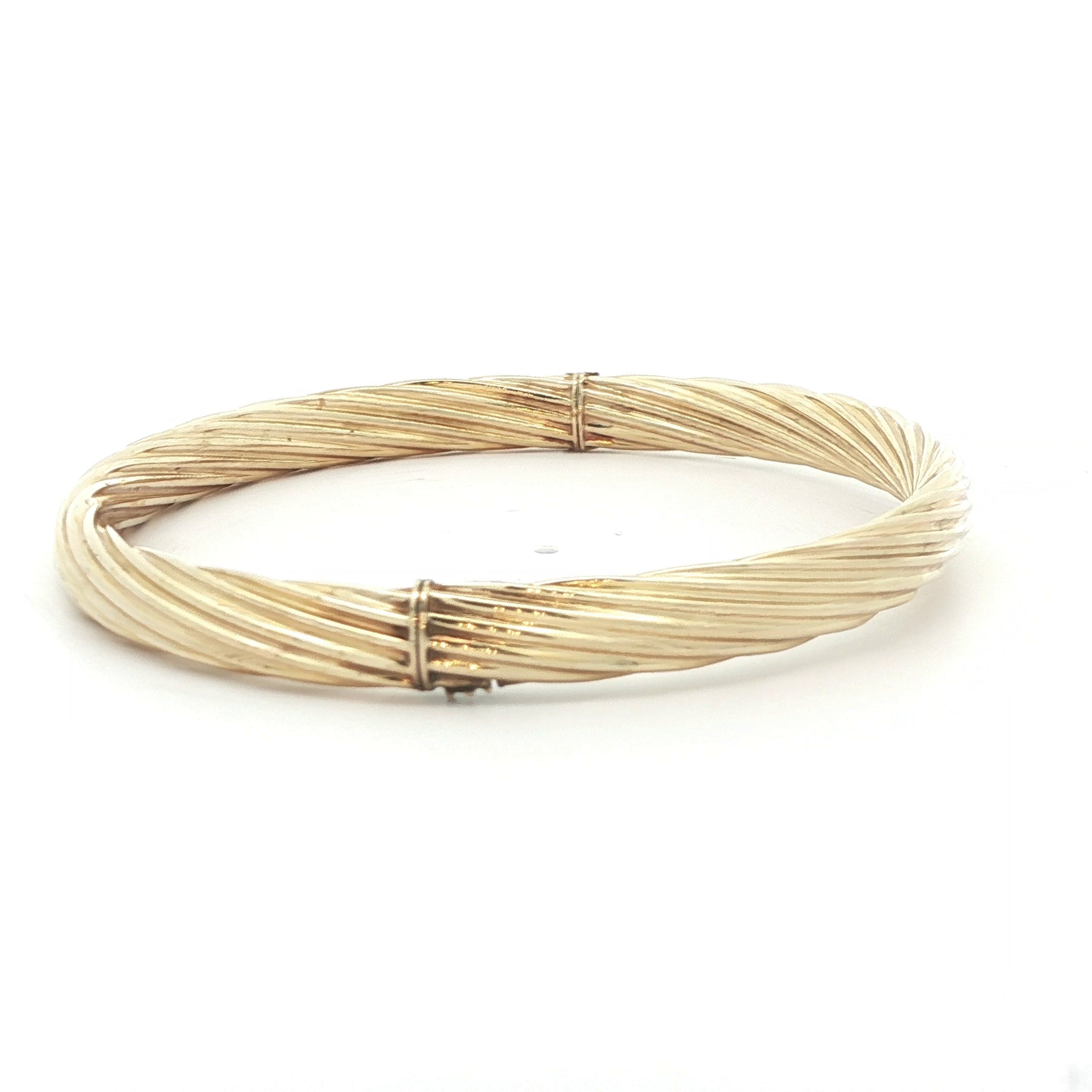 14k Yellow Gold 1990s Twisted Multi-Rope Bangle