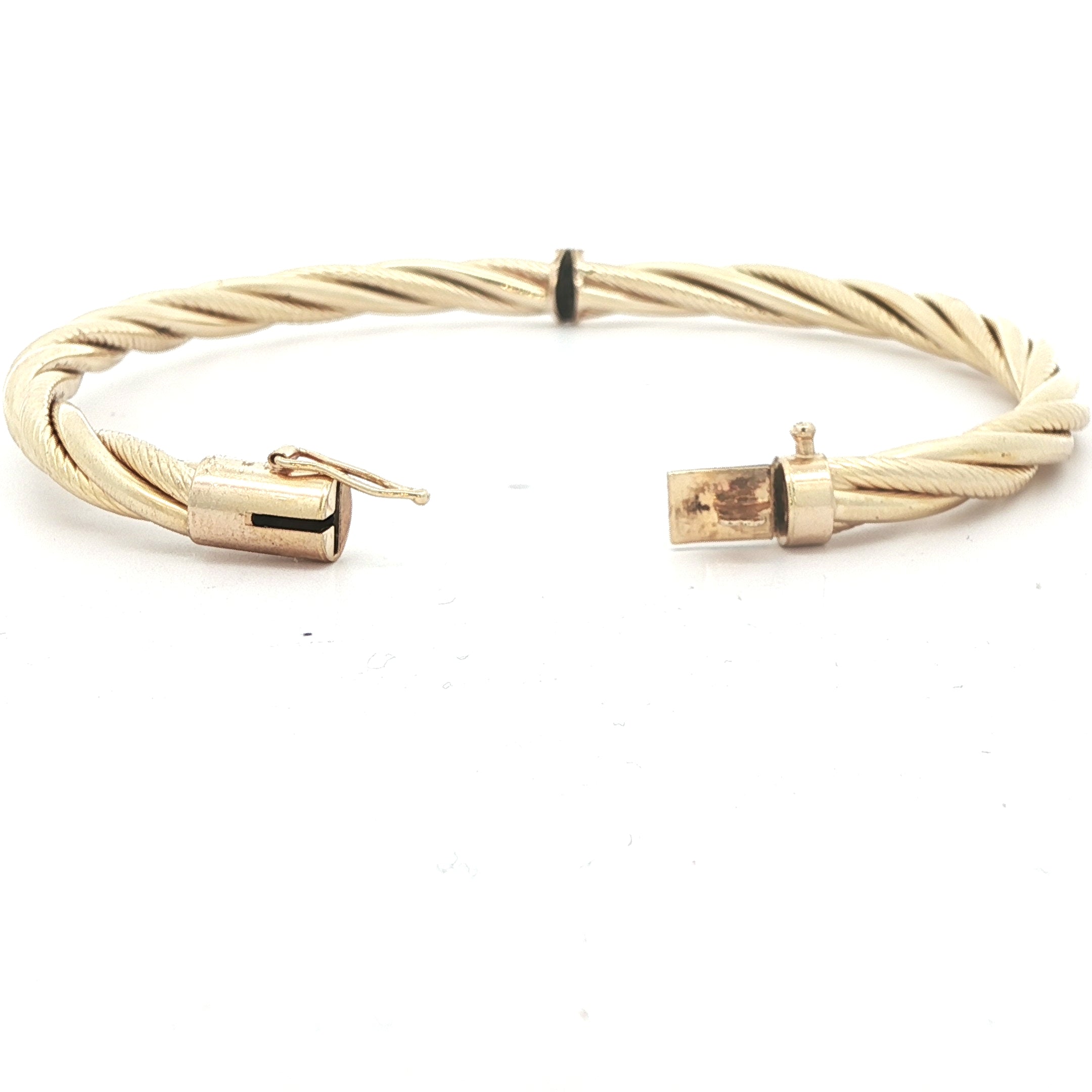 14k Yellow Gold 1995 Twisted Bangle