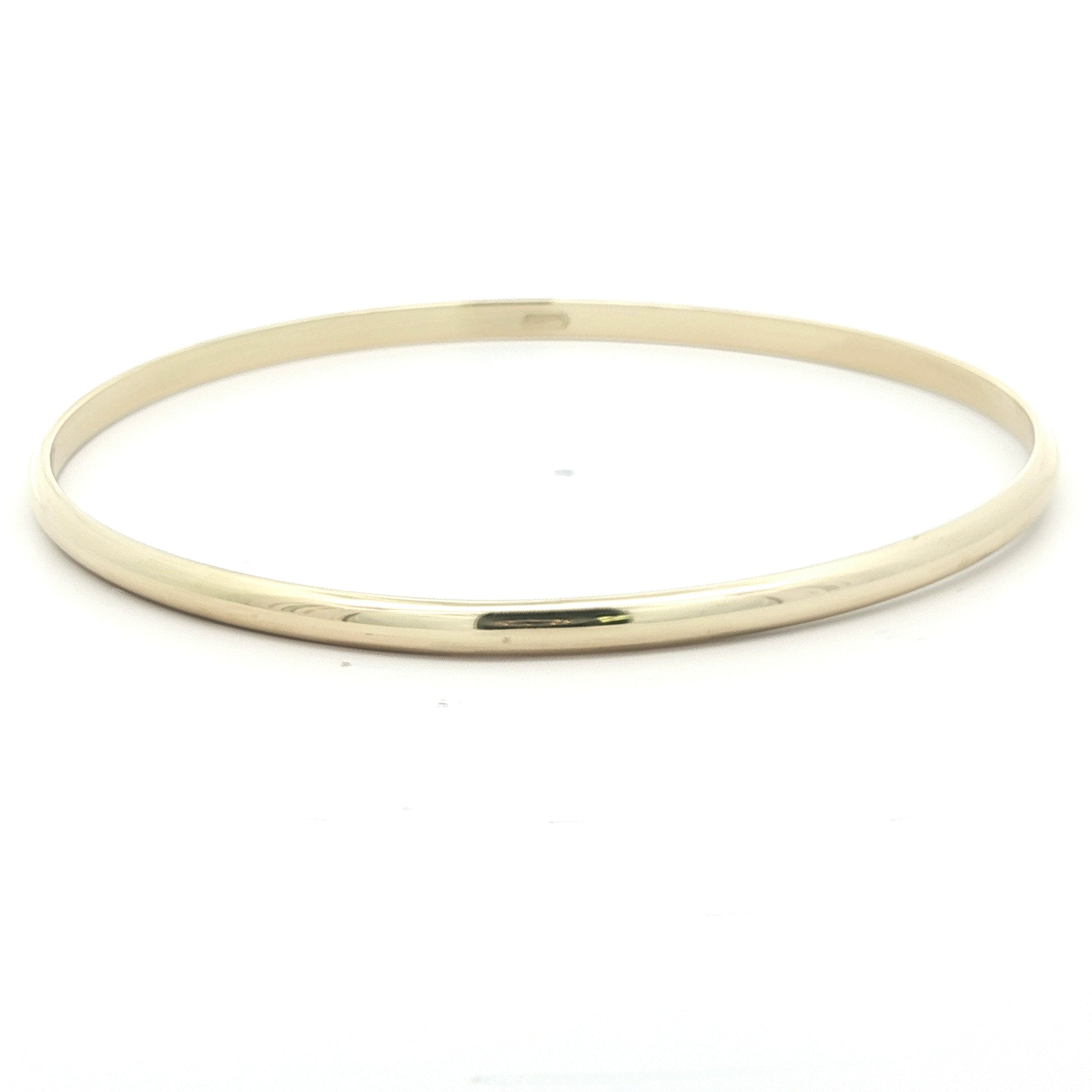 Vintage 1970s Solid 21K Yellow Gold Bangle | Estate Fine Jewelry