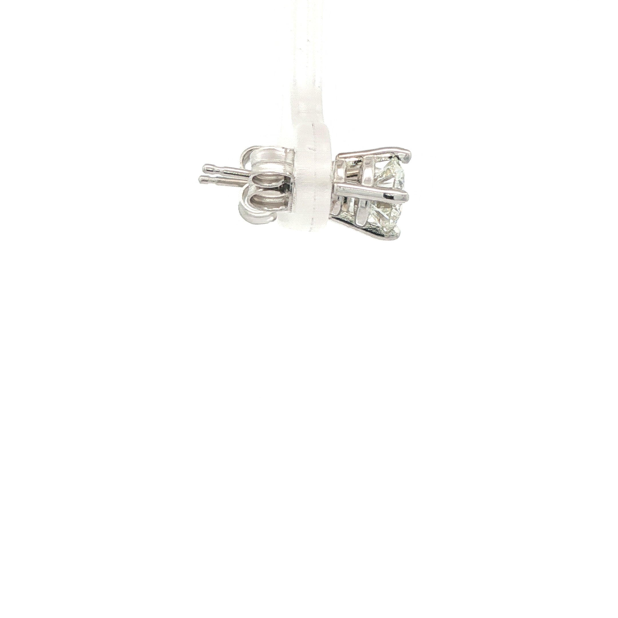 14K White Gold Diamond Stud Earrings - 1.34 CTW VS1