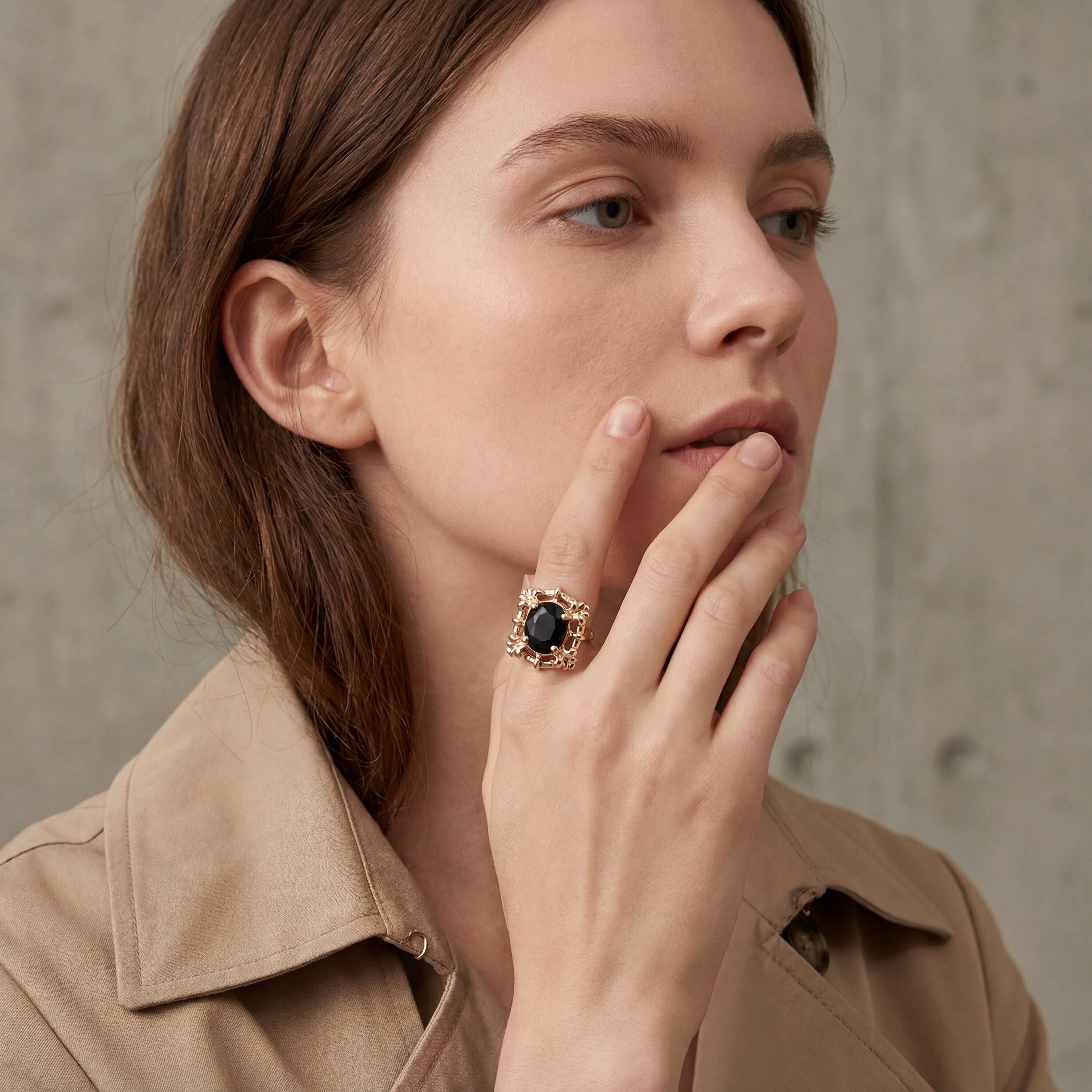 Estate 1990s 14K Yellow Gold 3.80 Carat Natural Sapphire Flower Statement Ring