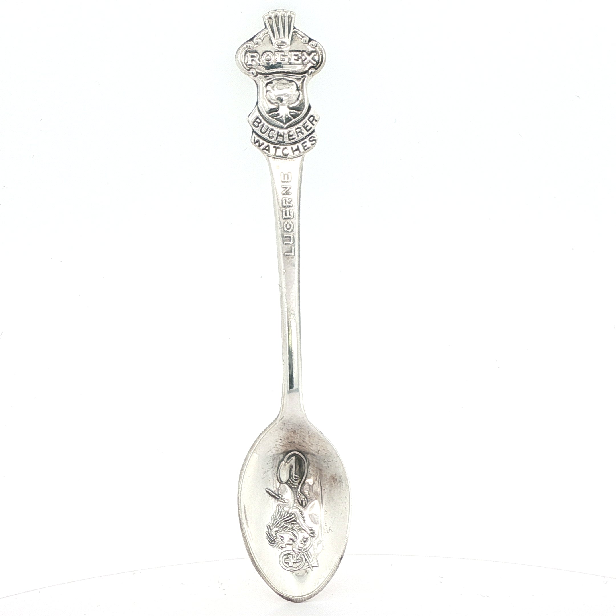 Vintage Rolex Bucherer Lucerne Swiss 840 Silver Souvenir Spoon c. 1950s–1970s