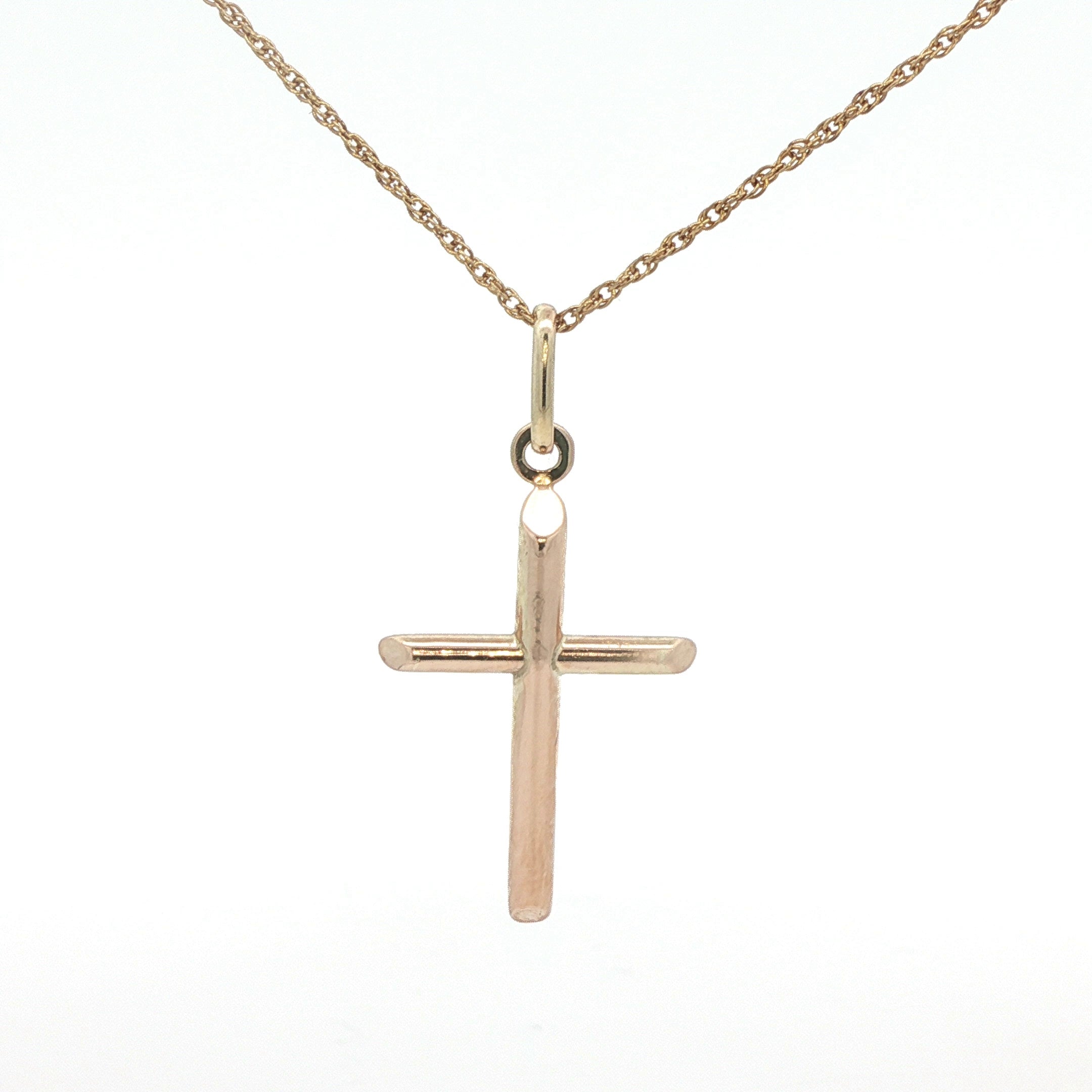 Vintage 10K Yellow Gold Cross Pendant - Classic Estate Jewelry