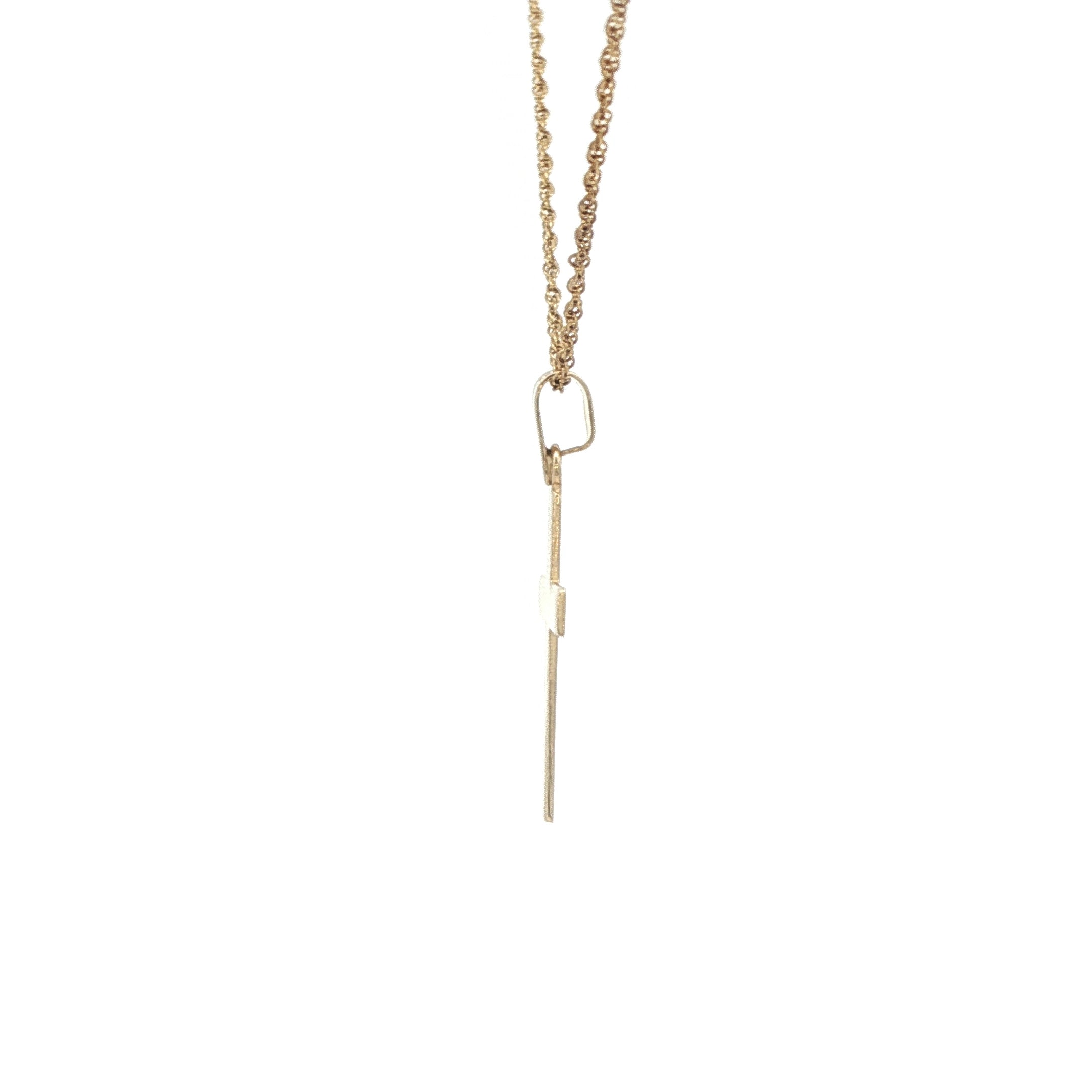 14K Yellow Gold Cross Pendant - Classic Polished Estate Style