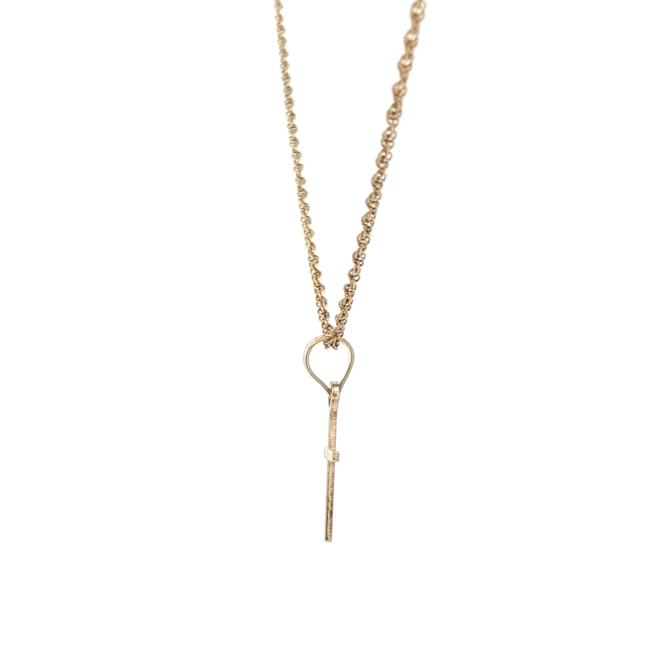 Estate Small 14K Yellow Gold Cross Pendant - Minimalist Faith Jewelry