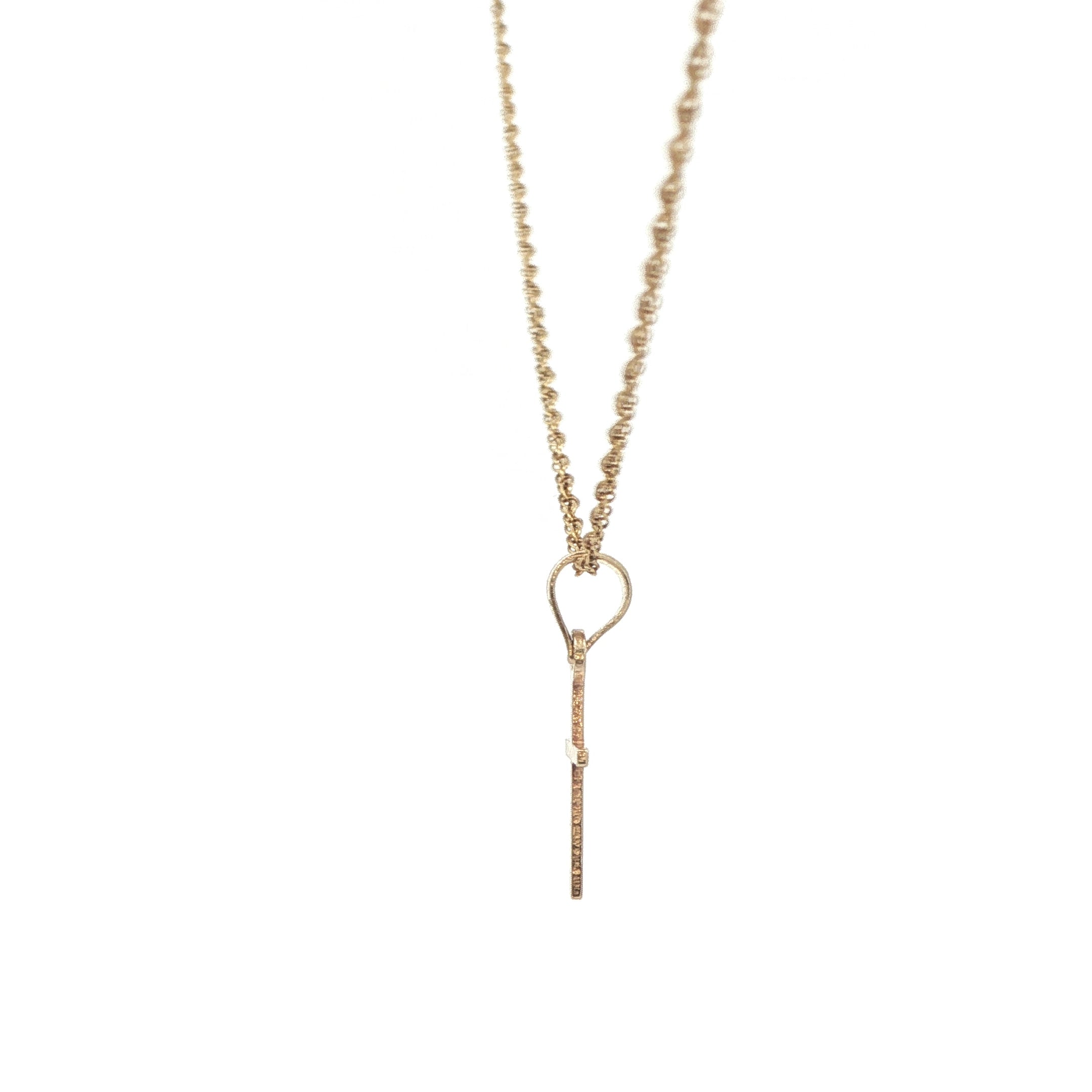 Estate Small 14K Yellow Gold Cross Pendant - Minimalist Faith Jewelry