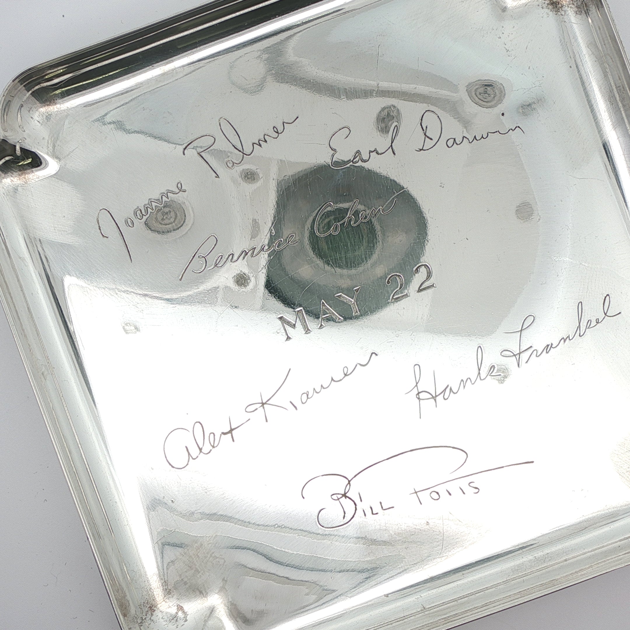 Estate Tiffany & Co. Sterling Silver Tray - 1940s-1960s Mid-Century Engraved Presentation Piece