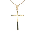 Vintage Estate 14K Yellow Gold Cross Pendant – Classic Polished Finish