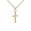 Estate 14K Yellow Gold Textured Nugget Cross Pendant – Circa 1980s – 22.2mm