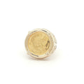 Estate 14K Yellow Gold Isle of Man Manx Cat Coin Ring (1975)