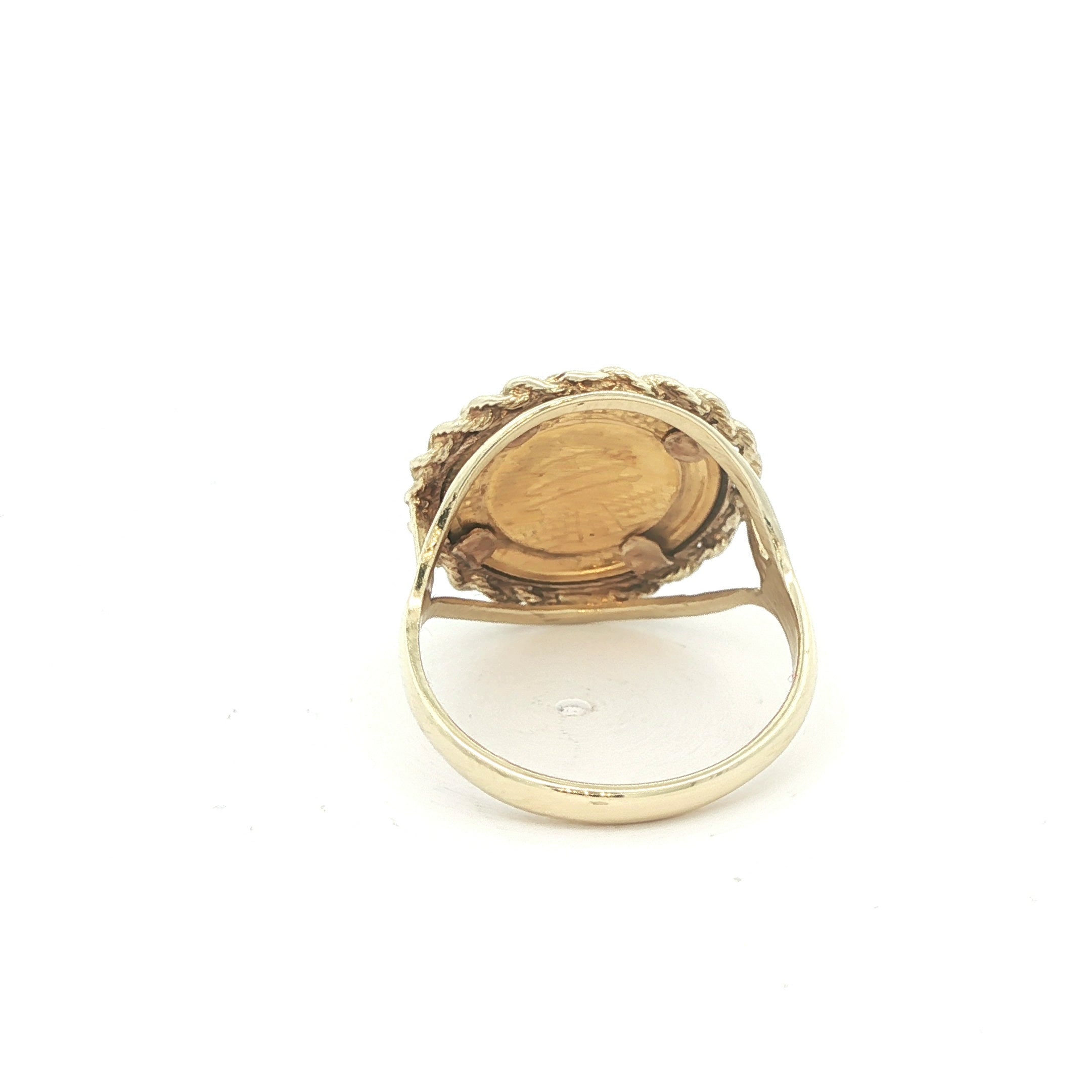 1993 Chinese Panda Gold Coin Ring 14K Yellow Gold Size 7.50