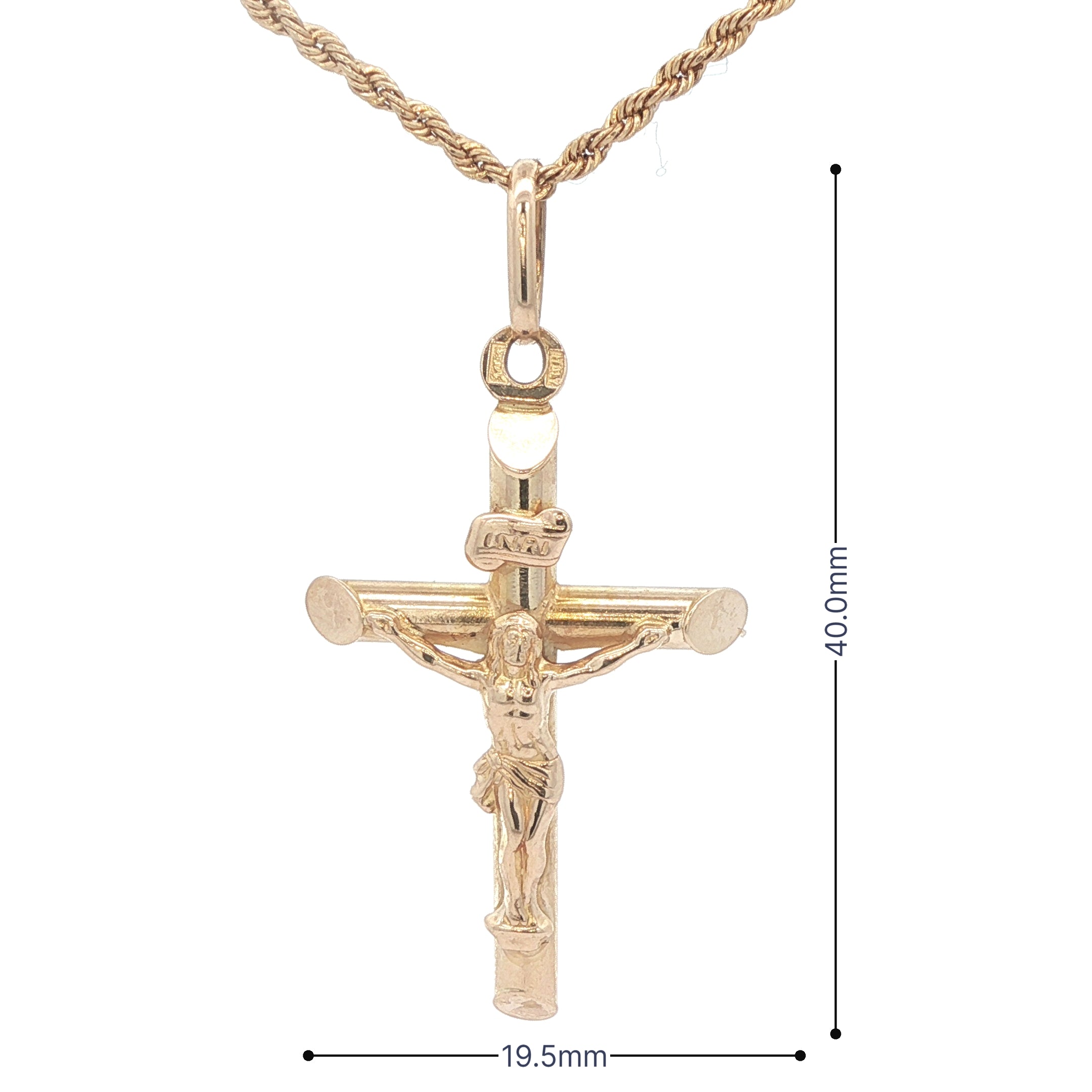 Estate 14K Yellow Gold Crucifix Cross Pendant – Contemporary Era (2000s–Present)