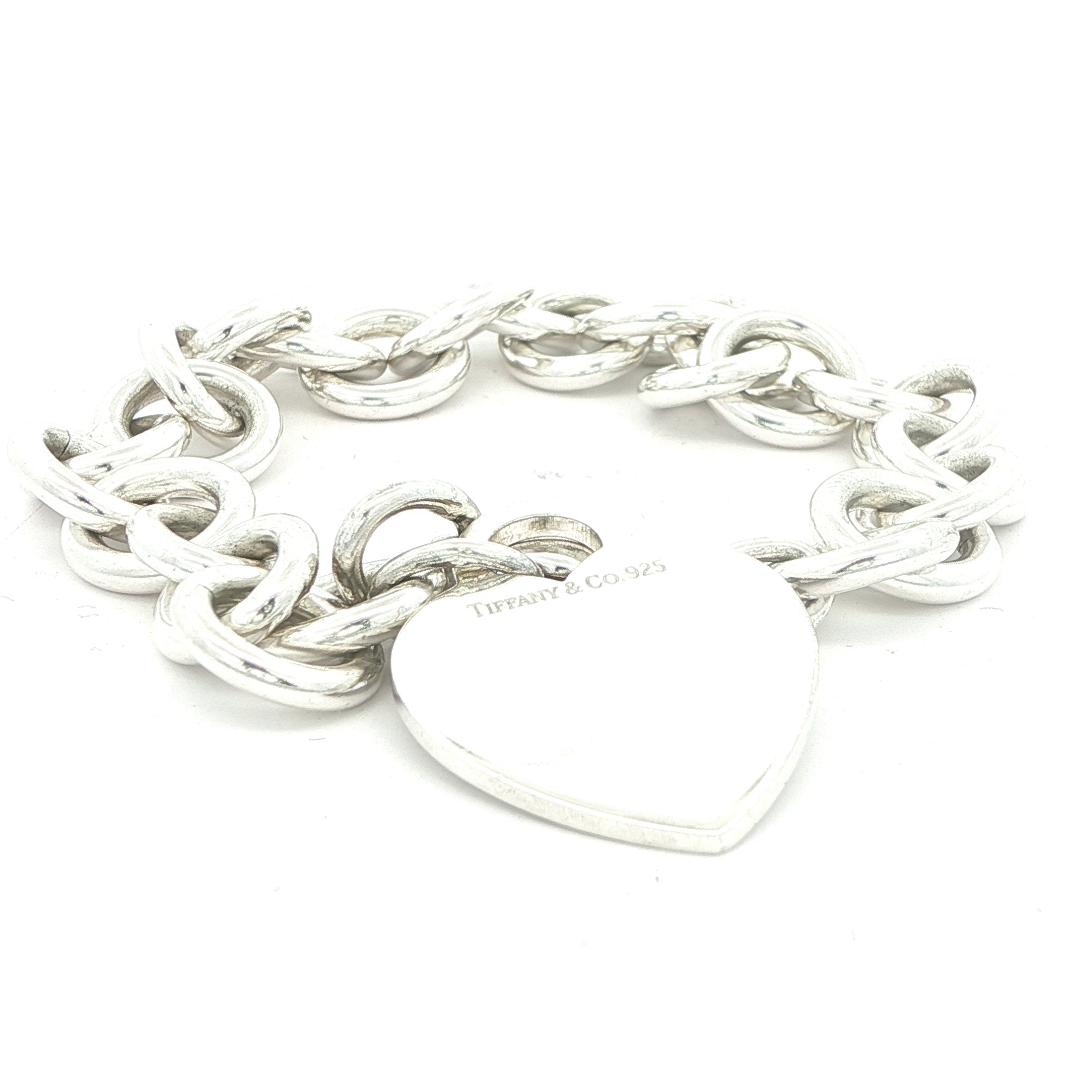 Estate Tiffany & Co. Return to Tiffany Heart Tag Bracelet Sterling Silver 925 (Late 1990s–2000s)