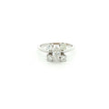 14K White Gold 1.00 CTW Diamond Marquis & Round Cluster Ring – F/G Color – Modern Era – Size 5