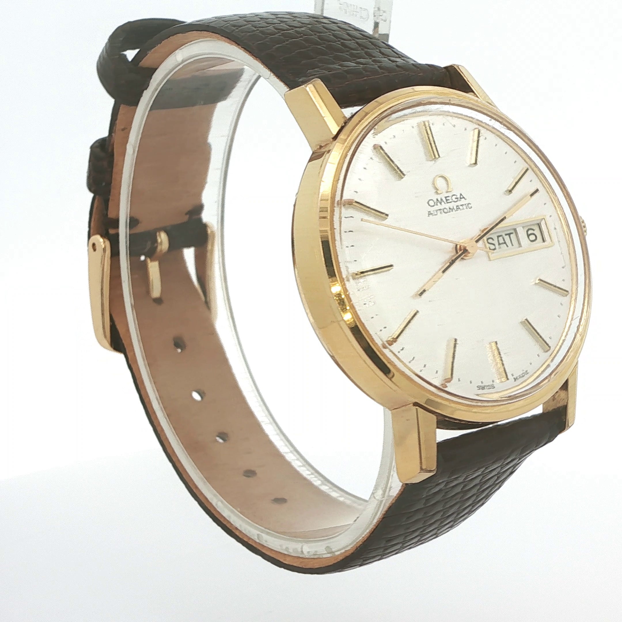Estate 1970s Omega Automatic Day-Date Ref 166.0209 Gold Plated 36mm Cal 1020 – For Parts/Repair