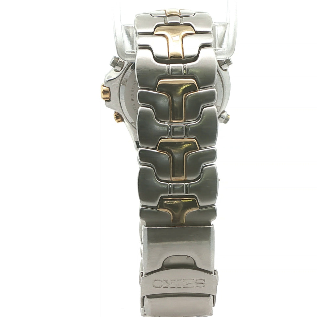Seiko Chronograph Alarm Estate Watch 7T32-6M49 Two Tone Stainless Steel – Vintage Japan