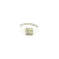 Estate Sterling Silver Peridot Four-Stone Ring Size 8
