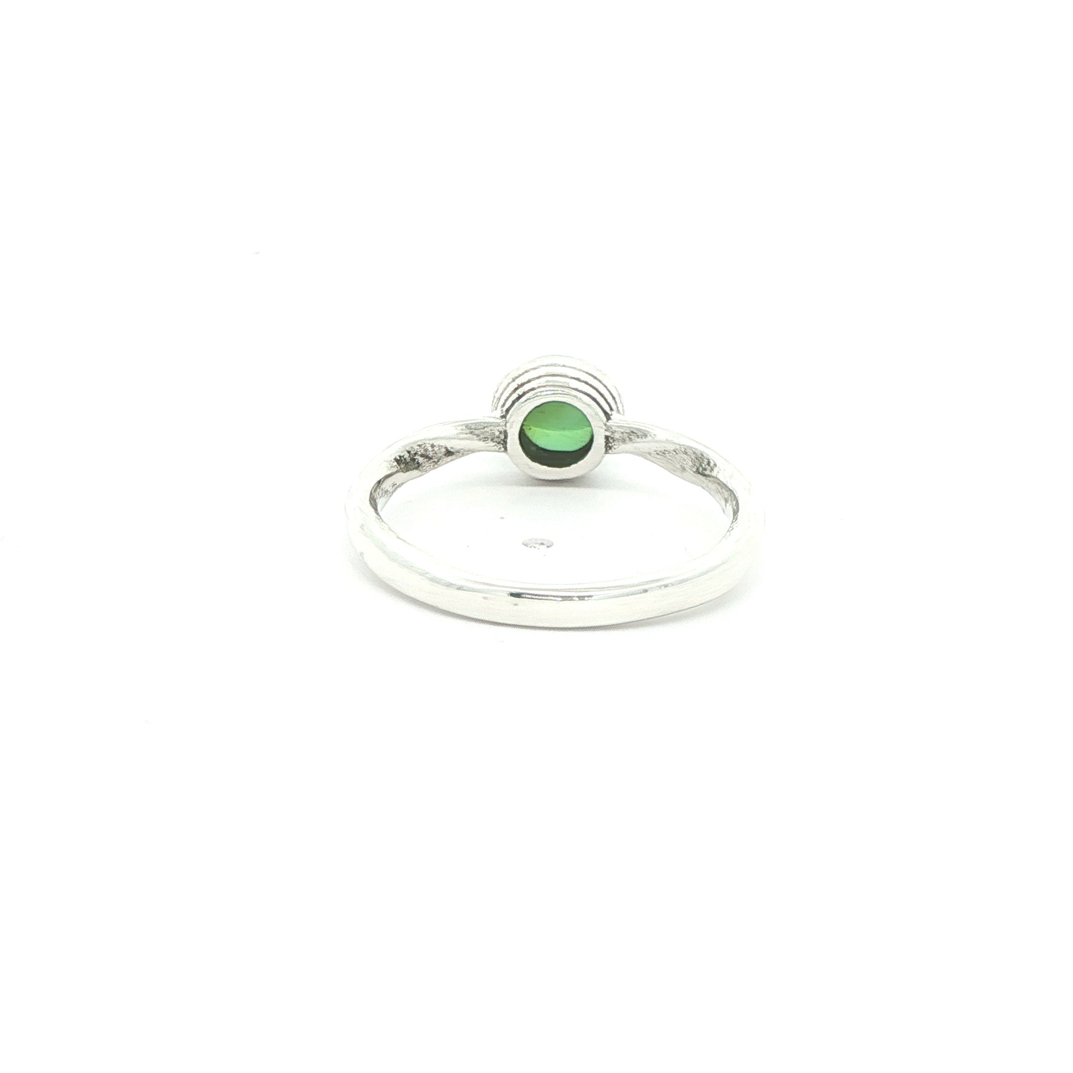 Estate Sterling Silver Peridot Ring