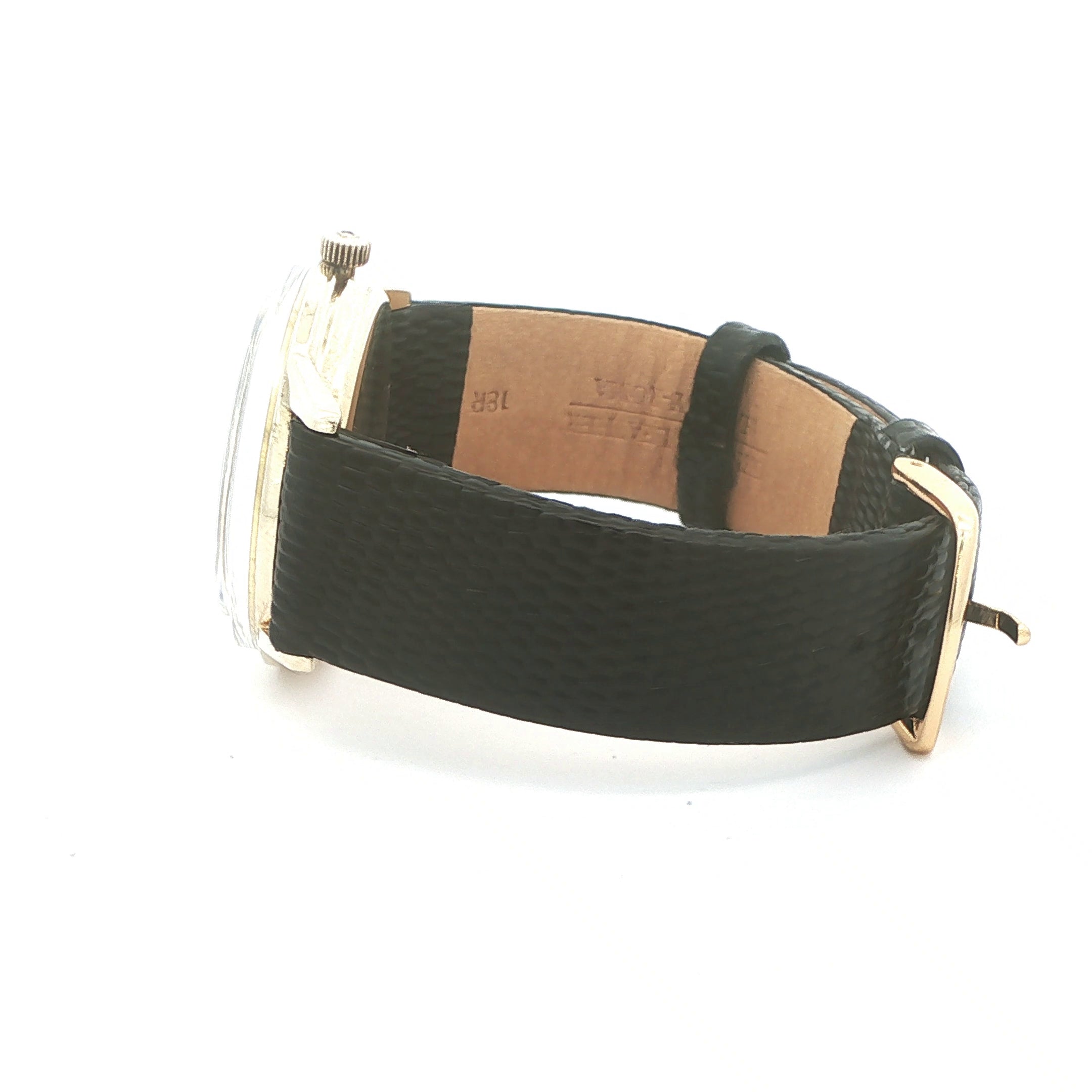 Estate Vintage Universal Genève Automatic Date 14K Gold Filled White Dial Dress Watch Circa 1960s–1970s