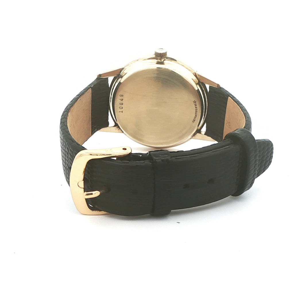 Estate Vintage Universal Genève Automatic Date 14K Gold Filled White Dial Dress Watch Circa 1960s–1970s
