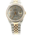 Estate Vintage 1989 Rolex DateJust Custom 1.00 CTW Diamond Bezel Stainless Steel Two-Tone Jubilee Watch