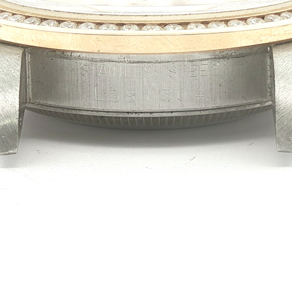 Estate Vintage 1989 Rolex DateJust Custom 1.00 CTW Diamond Bezel Stainless Steel Two-Tone Jubilee Watch