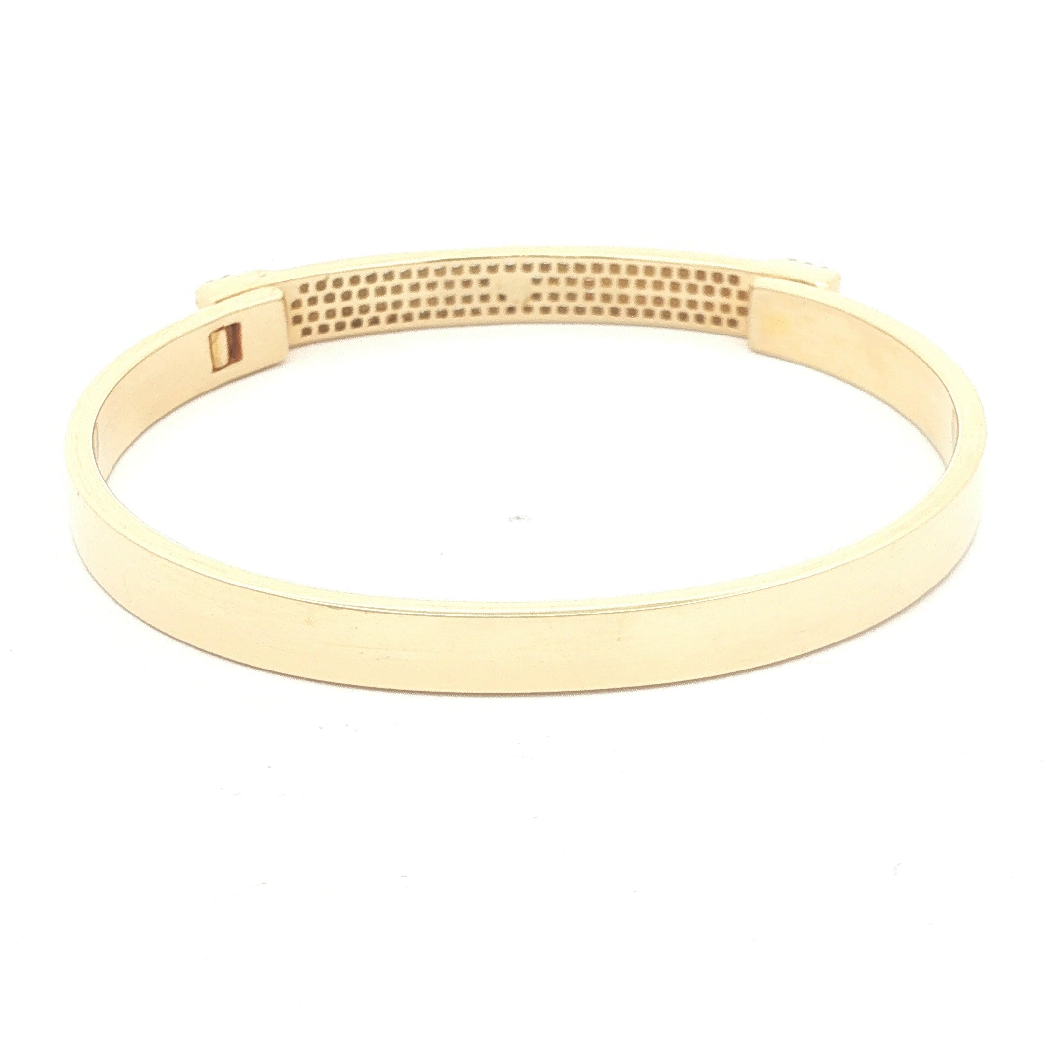Estate Hermès Collier de Chien Full Pavé Diamond Bracelet in 18K Yellow Gold – SH