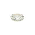 Estate Vintage 1930s 14K White Gold Filigree Bezel Set Diamond Ring 1/5 CTW Size 6.25