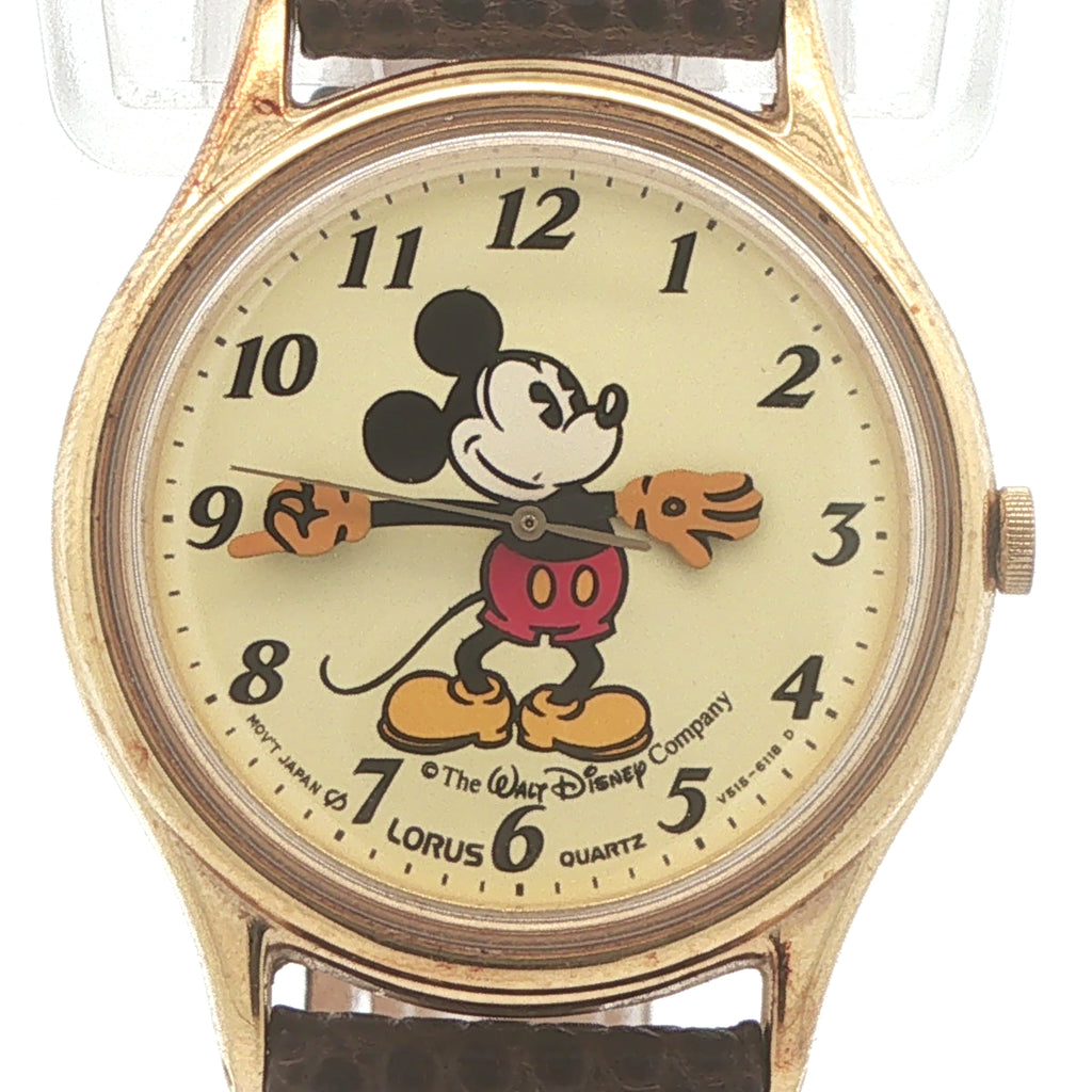 Vintage 1990s Lorus by Seiko Walt Disney Mickey Mouse Quartz 31mm Estate Watch