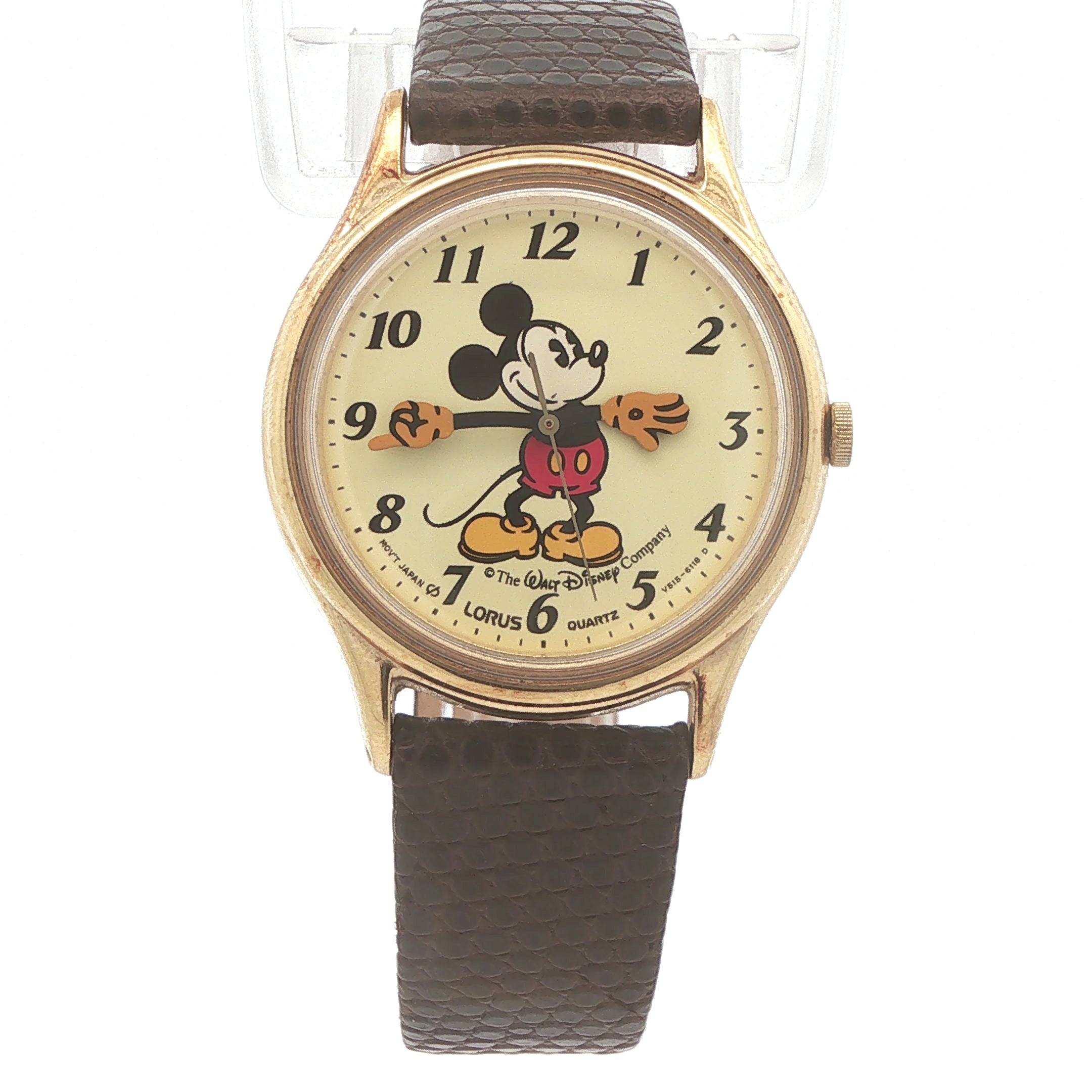 Vintage 1990s Lorus by Seiko Walt Disney Mickey Mouse Quartz 31mm Estate Watch