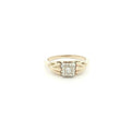 1950s Estate 14K Yellow Gold Natural Diamond Vintage Ring Size 5