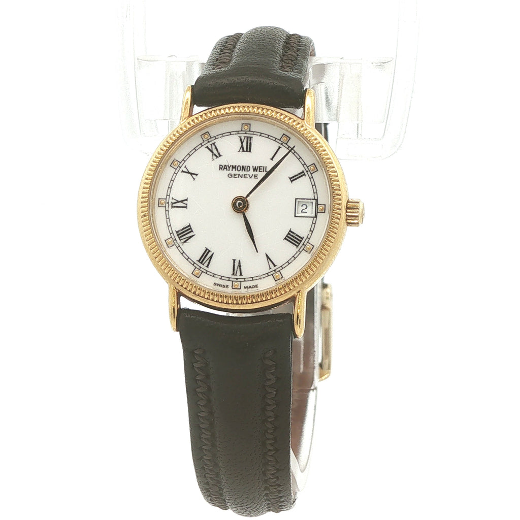 Estate c. 1980s–1990s Raymond Weil Genève Ref. 5314-2 Quartz Gold Electroplated Dress Watch